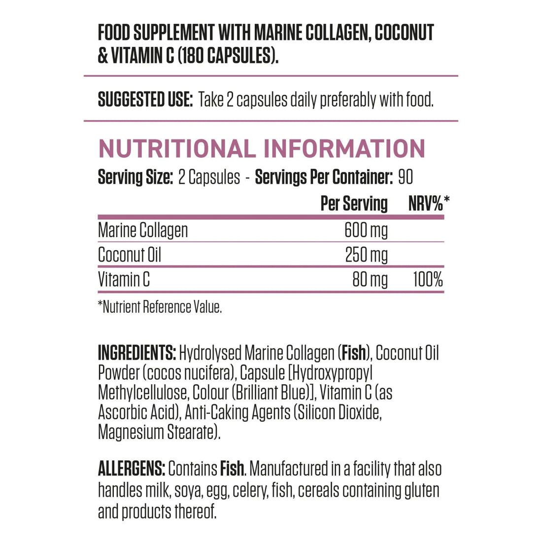 AN COLLAGEN + COCONUT 180CAP