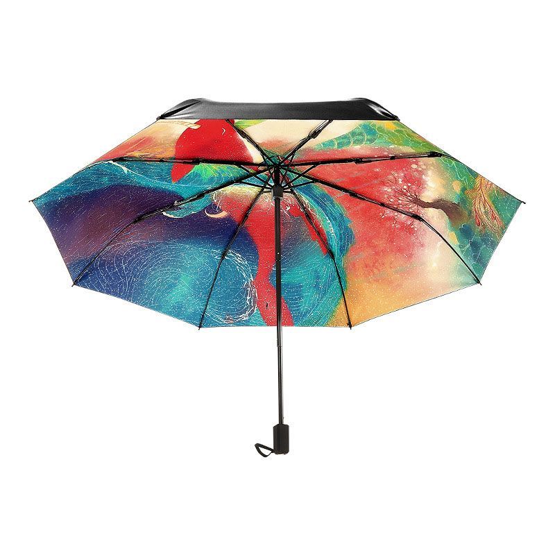 Print Folding Umbrella Anti UV Umbrella Portable Outdoor Travel Umbrella
