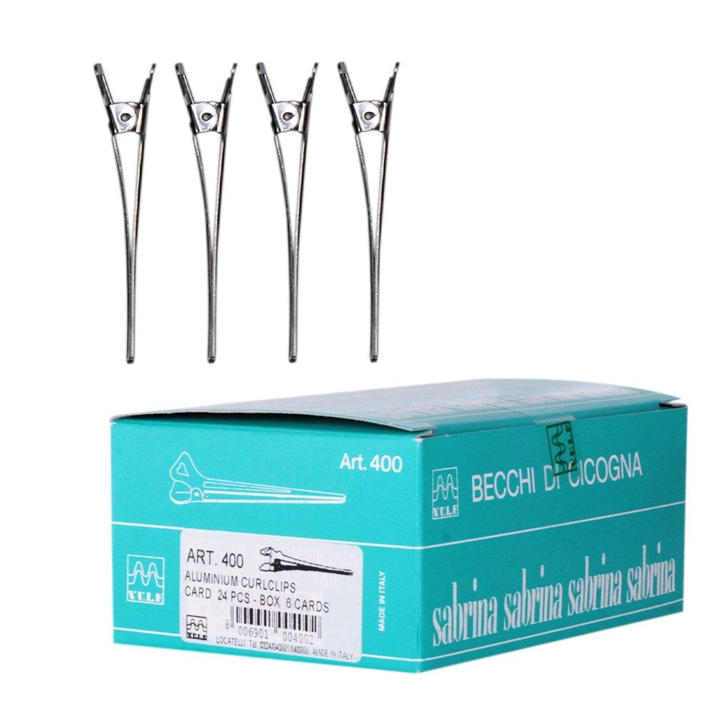 Locatelli Hair Clip Alum W/Spring 24pcs X 6 Strips, 400pc