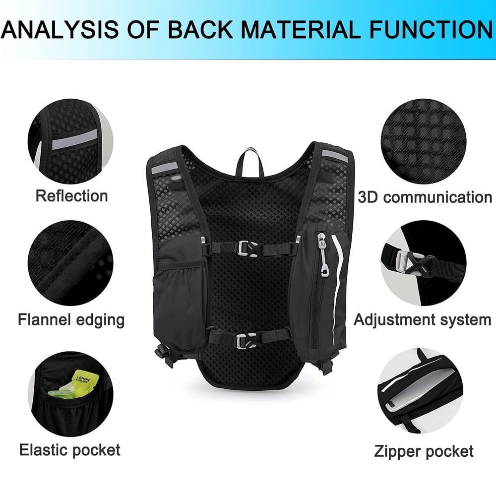 Running Hydration Vest Water Backpack Hydration Pack for Cycling Running Hunting