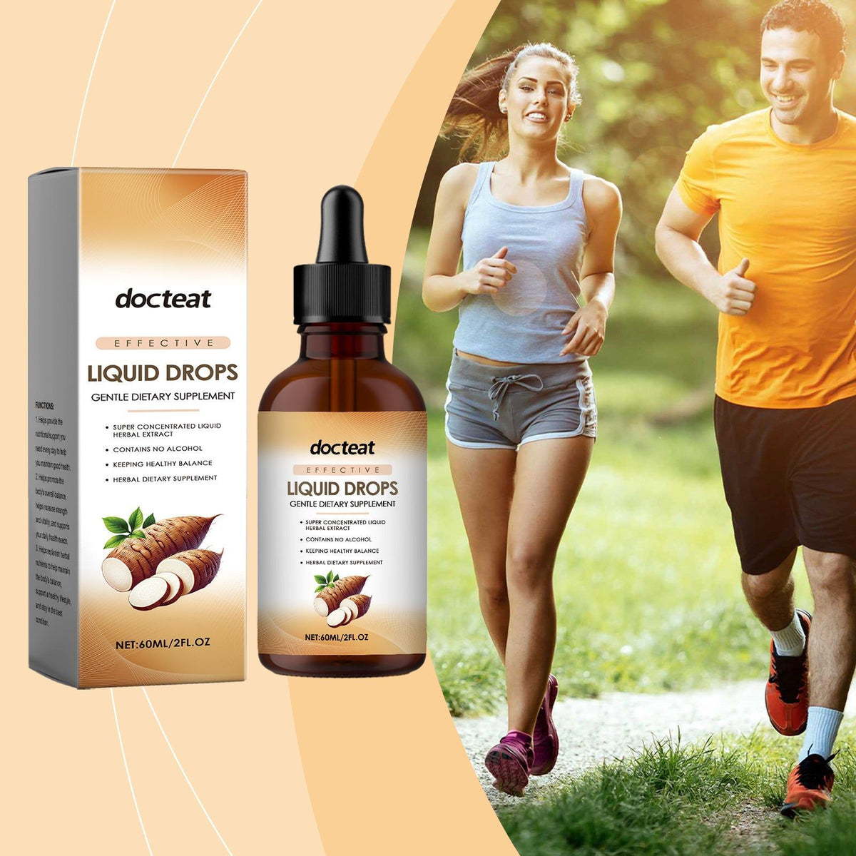 Herbal Body Care Drops, Natural Energy Boost, Gentle Daily Vitality Supplement ,60ml