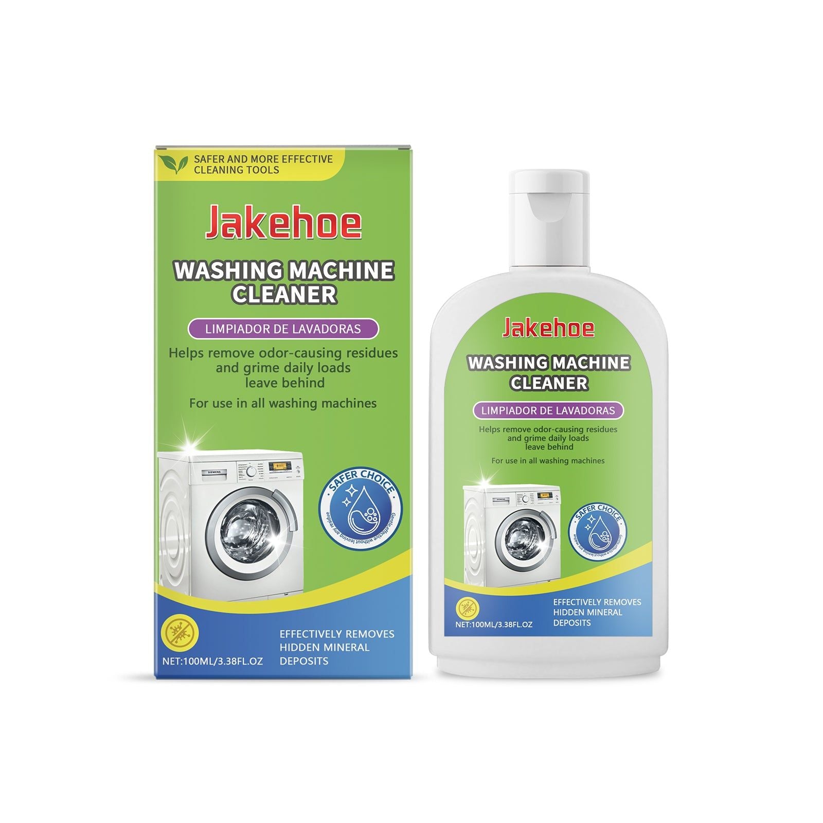 Deep Cleaning Washing Machine Cleaner, Stain Removal, Eco-Friendly, Fast & Effective ,100ml