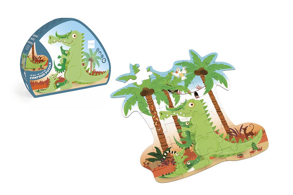 Crocodile Contour Puzzle 36 Pieces