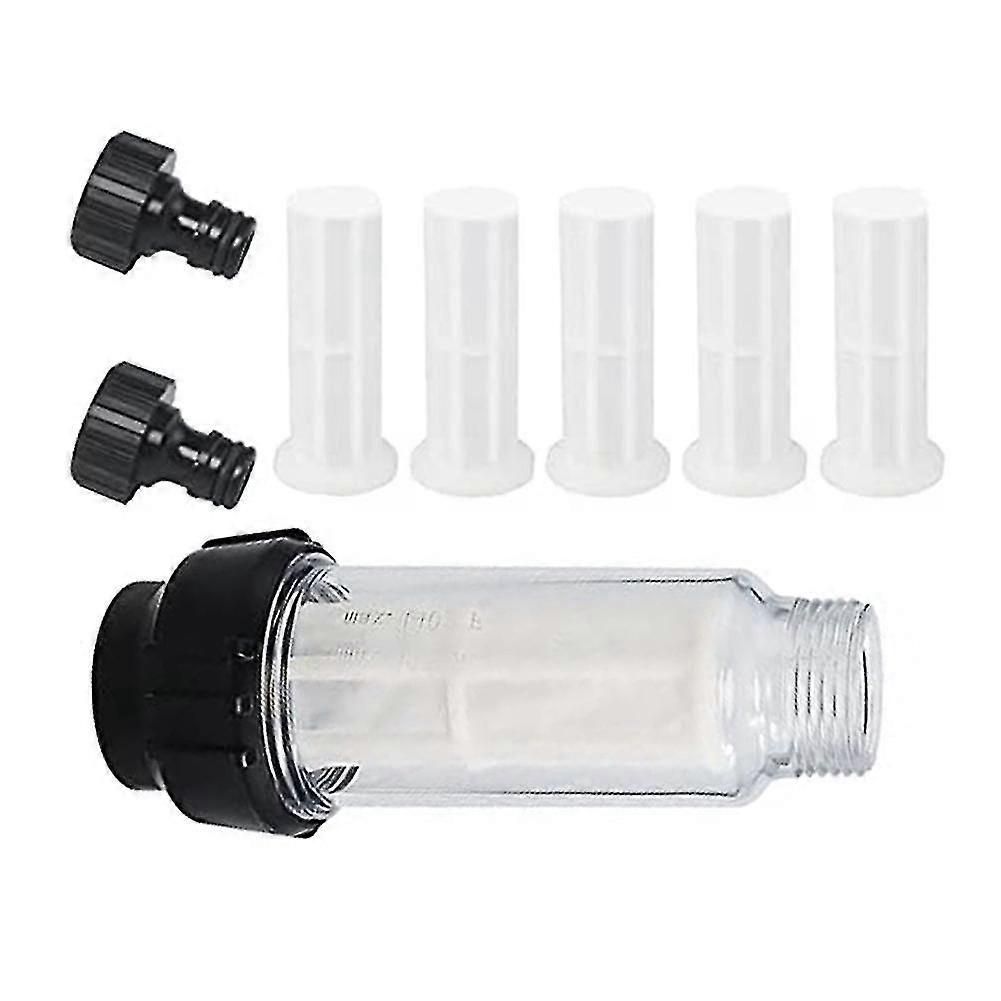 Water Filter Garden Hose, 3/4 Inch Water -filter Water Filter Set With 5 Filter Inserts + 2 Quick A