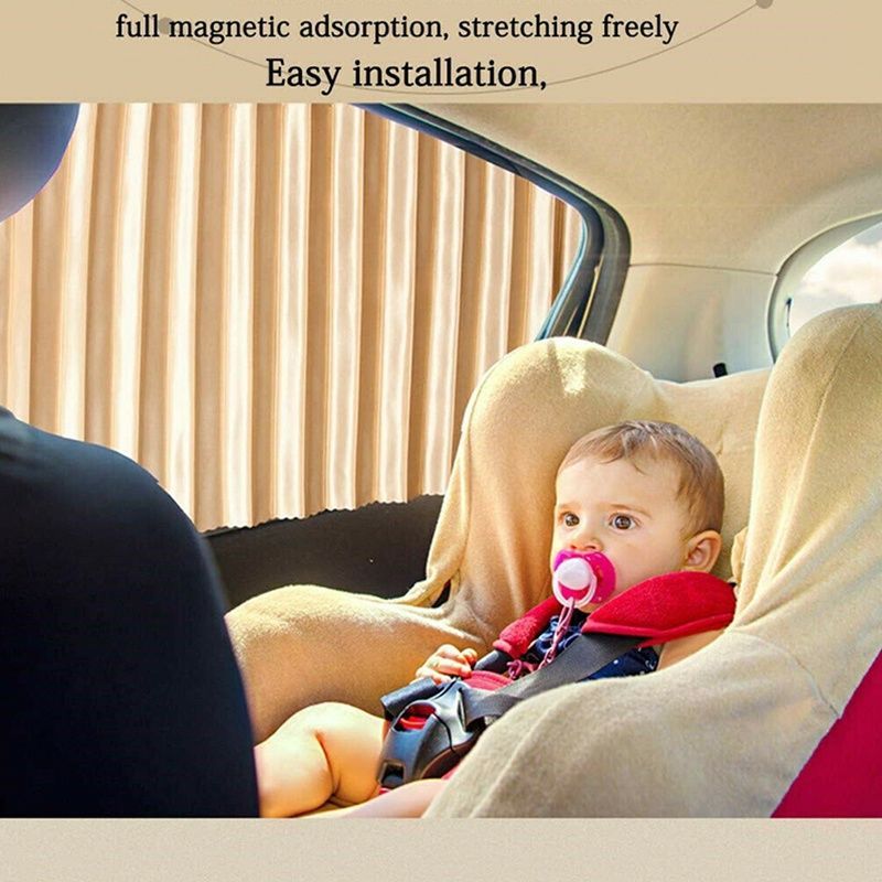 4pcs Car Side Window Sun Shades Blinds Universal Magnetic Privacy Curtains