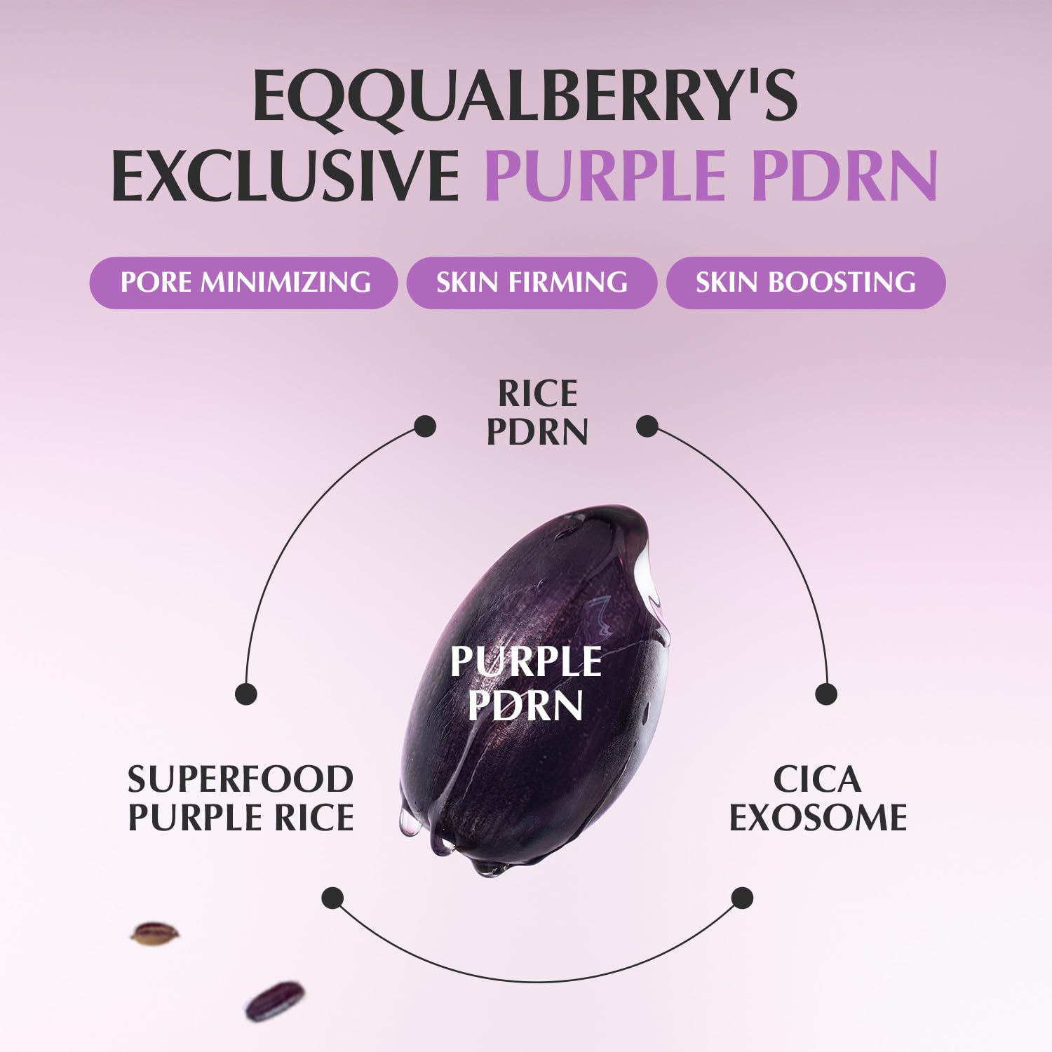 مصل تقليل المسام Eqqualberry Purple Pdrn 30 مل