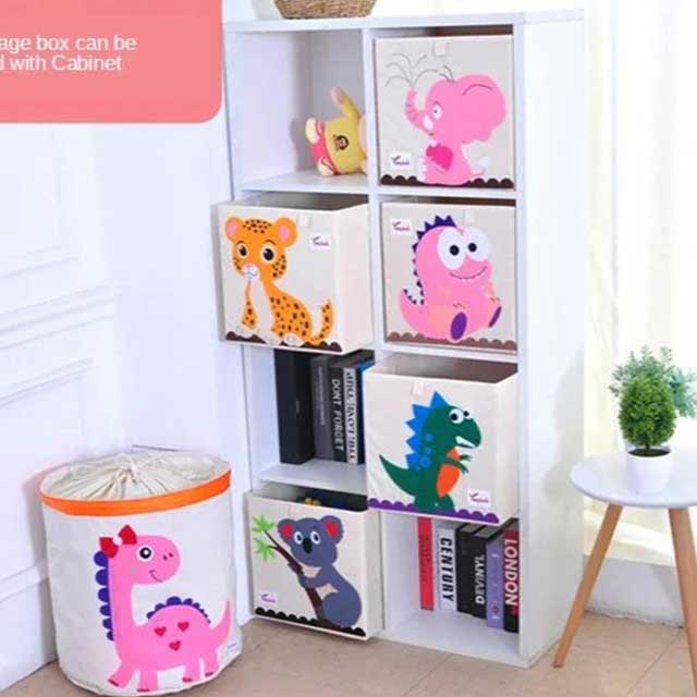 Animals Folding Kid Storage Box & Toys Organizer - Cute, Collapsible Storage Solution for Toys, Clothes & More