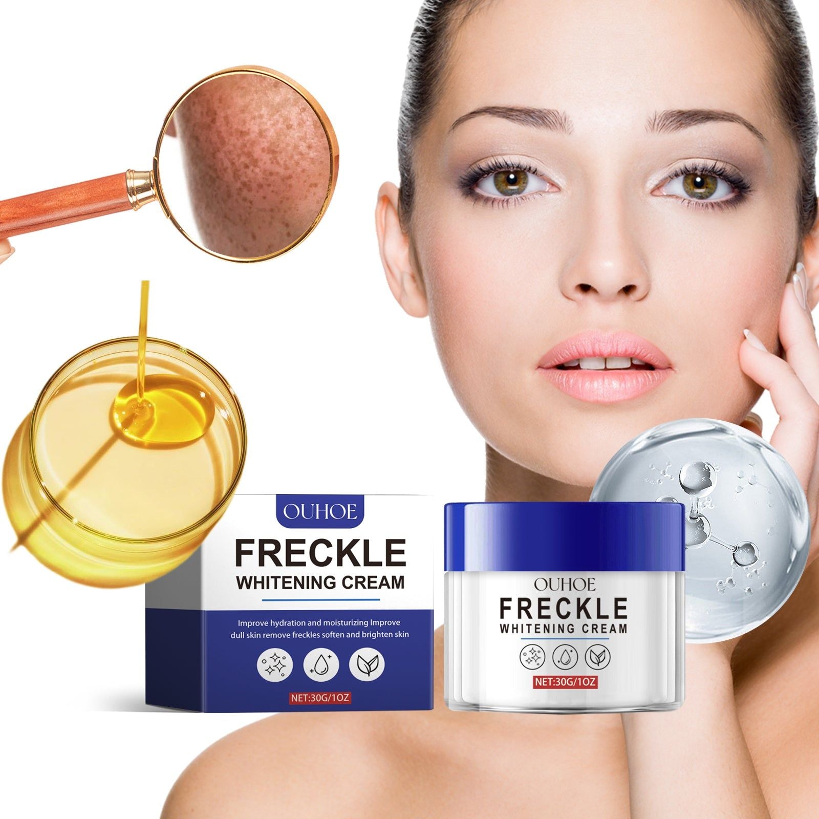 Brightening Cream for Facial Care, Dark Spot Repair, Glowing Skin, Anti-Aging ,30g