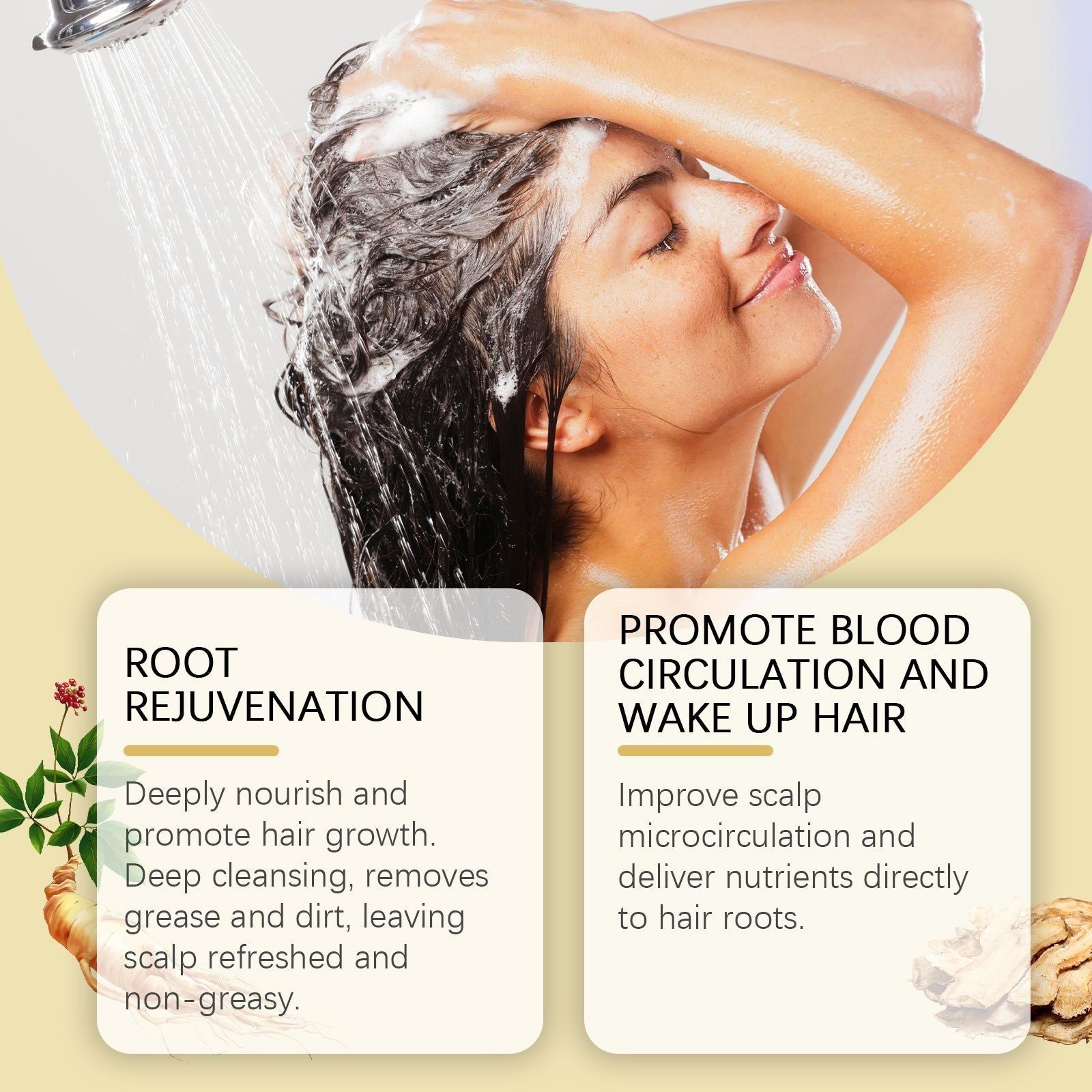 Black Hair Care Shampoo, Nourishing Keratin & Shea Butter, Frizz Control, Repair Damaged Hair ,50ml