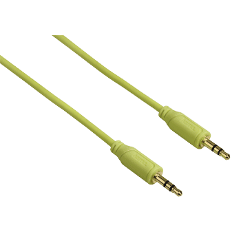 Hama 135782  "Flexi-Slim" 3.5 mm Audio Jack Cable, gold-plated, green, 0.75 m