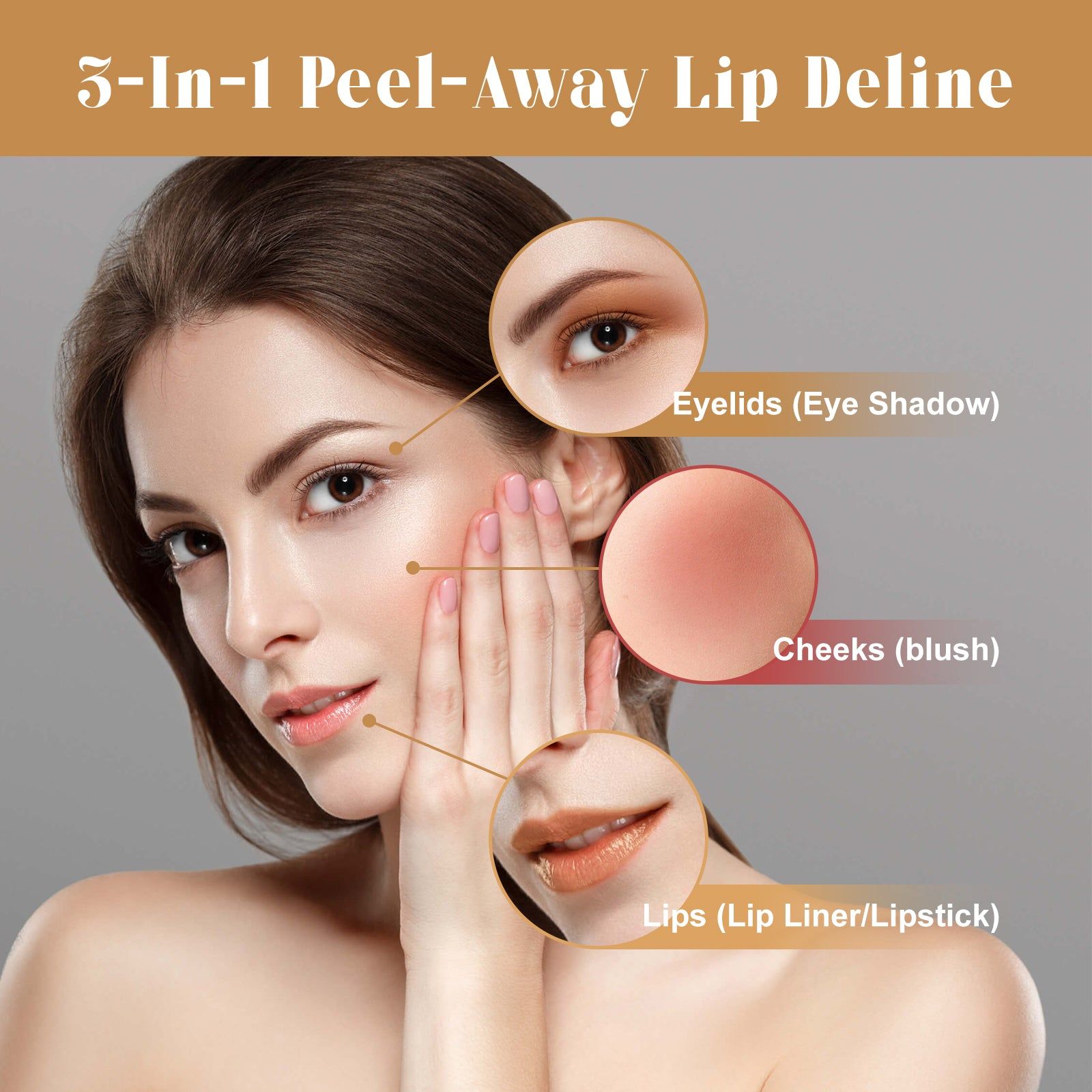 Tattoo Lip Liner, Long-Lasting Waterproof Volumizing Lip Color, Peeling Proof ,5ml