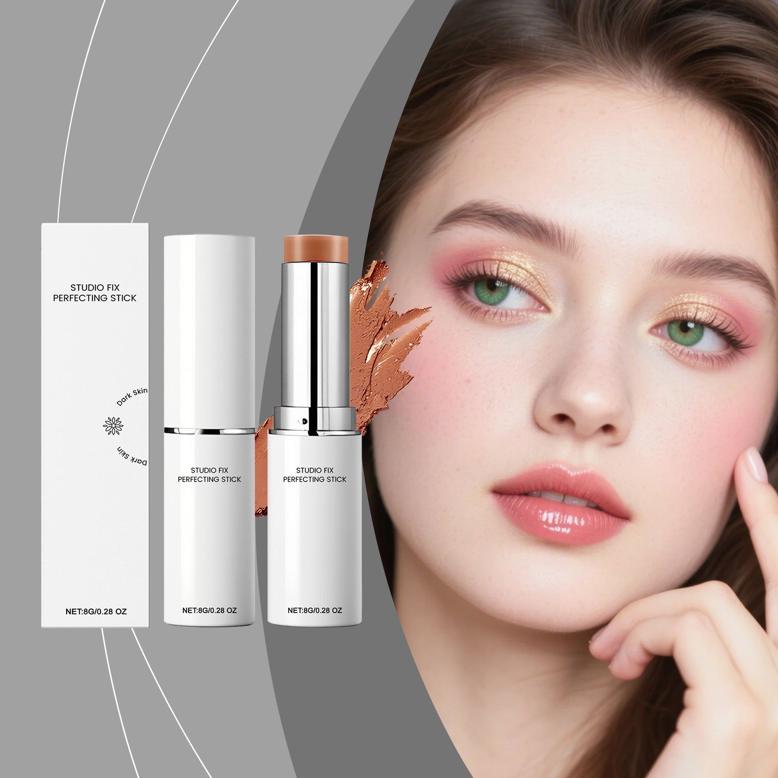 Brightening Stick Concealer Foundation Long-Lasting Hydrating Flawless Cover ,8g