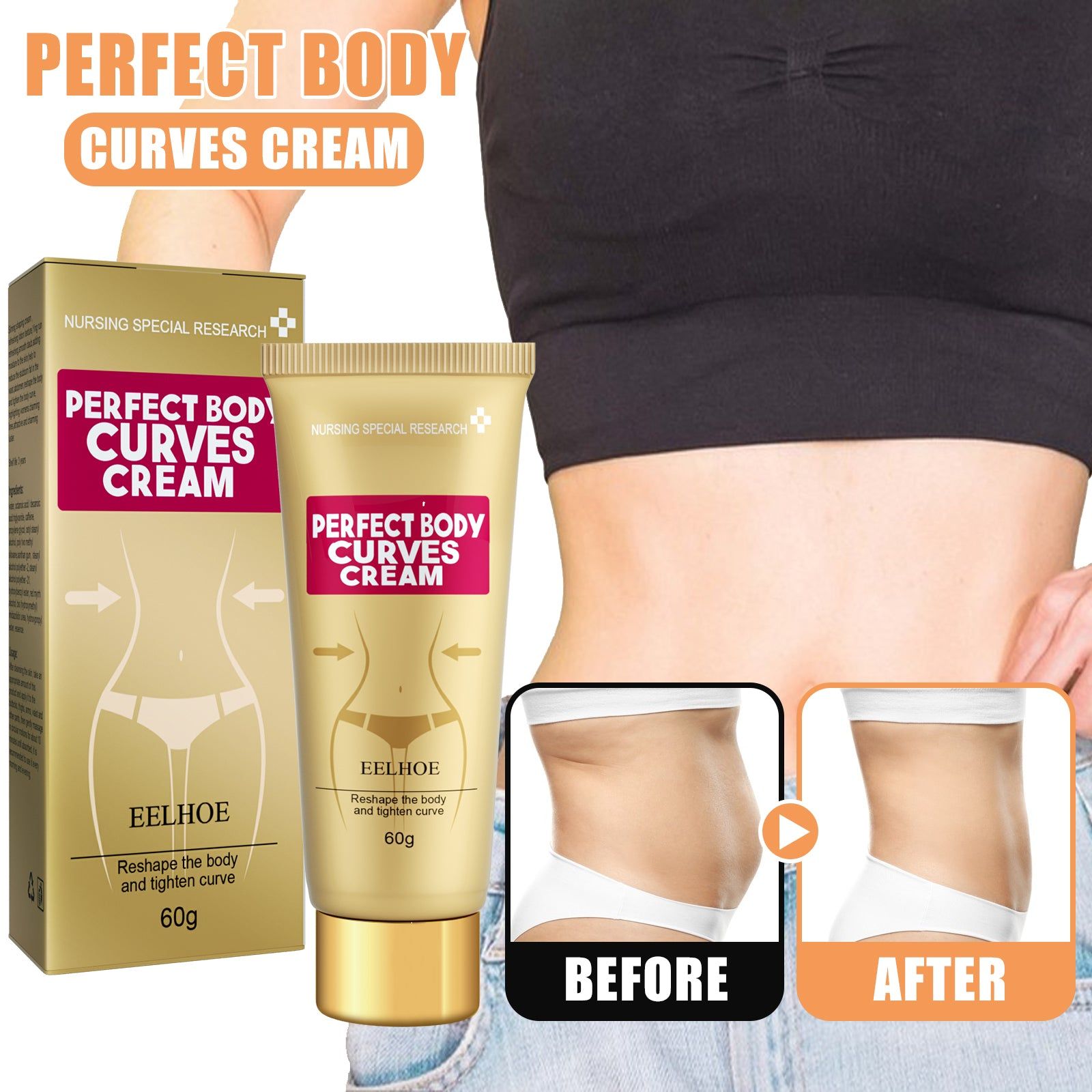 Body Sculpting Cream, Reshape Your Body, Tighten Curves, Slimming & Firming ,60g