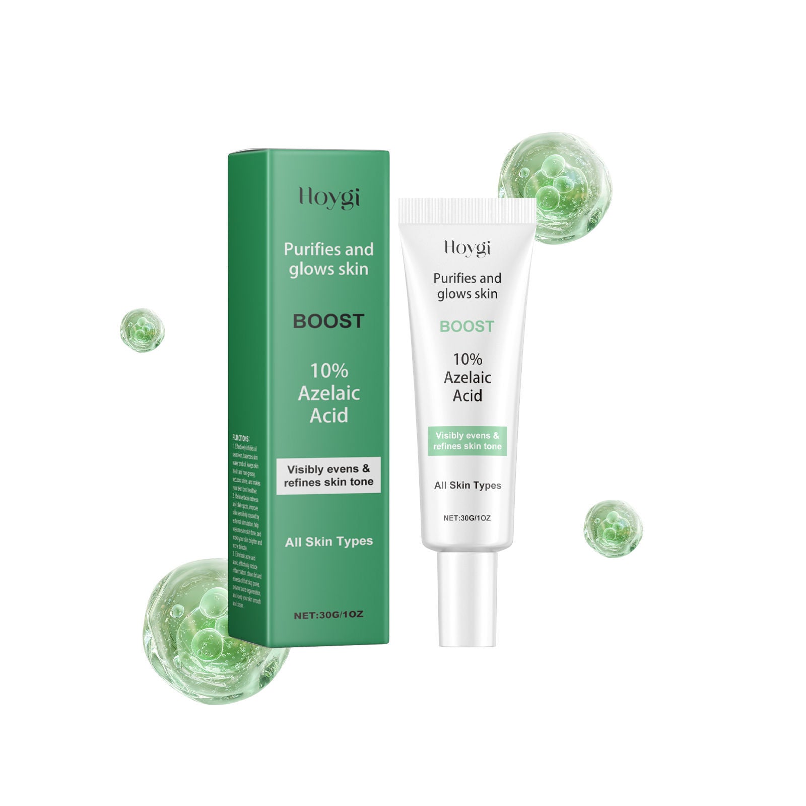 Azelaic Acid Acne Cream, Oil Control, Repair Skin, Gentle Moisturizer, Clear Pores ,30g
