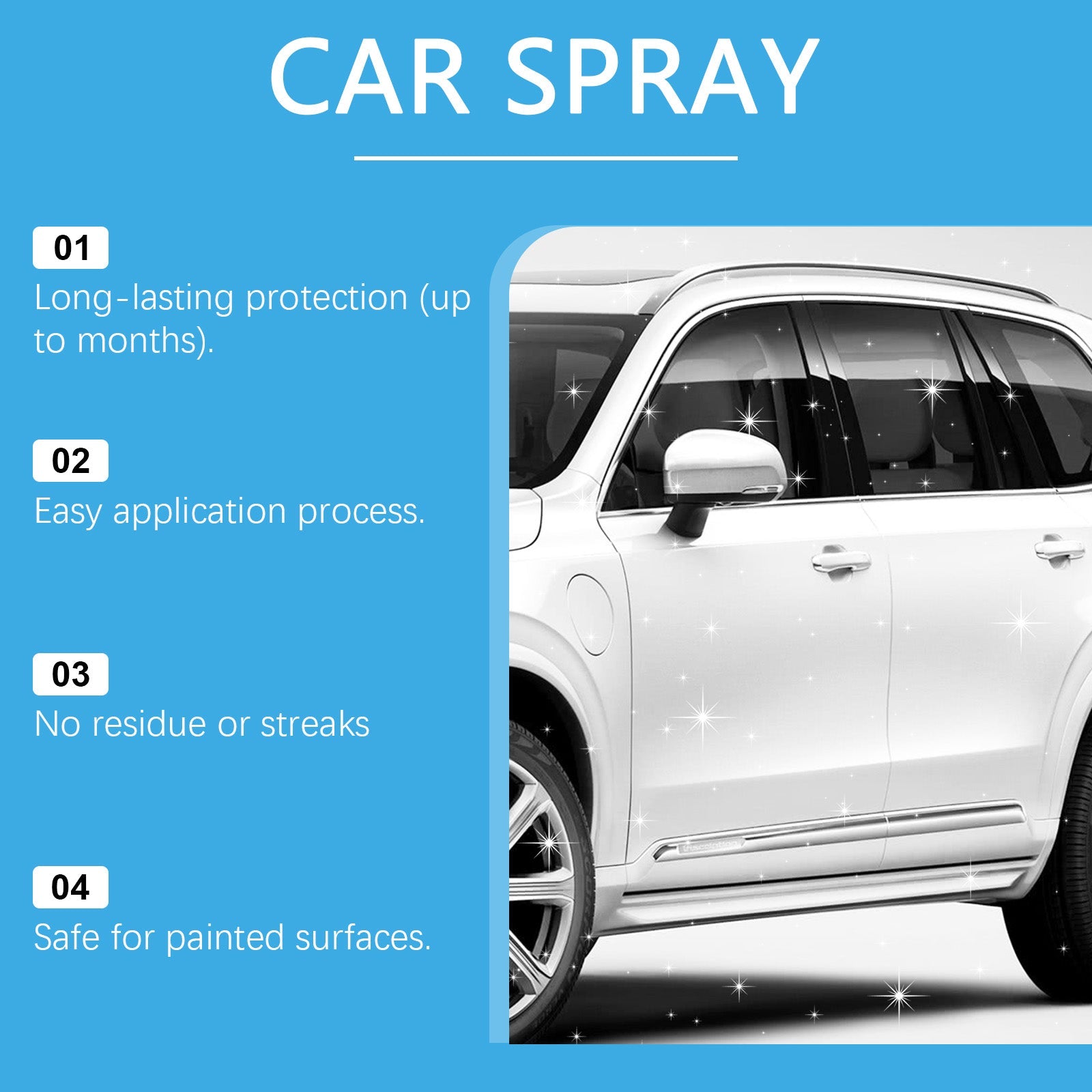Coating Spray, Long-Lasting Car Paint Protection, Gloss & Scratch Resistance ,1set