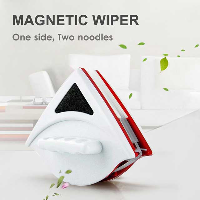Double Magnetic Window Cleaner Brush - Dual-Sided Cleaning Tool for Streak-Free Glass & Windows
