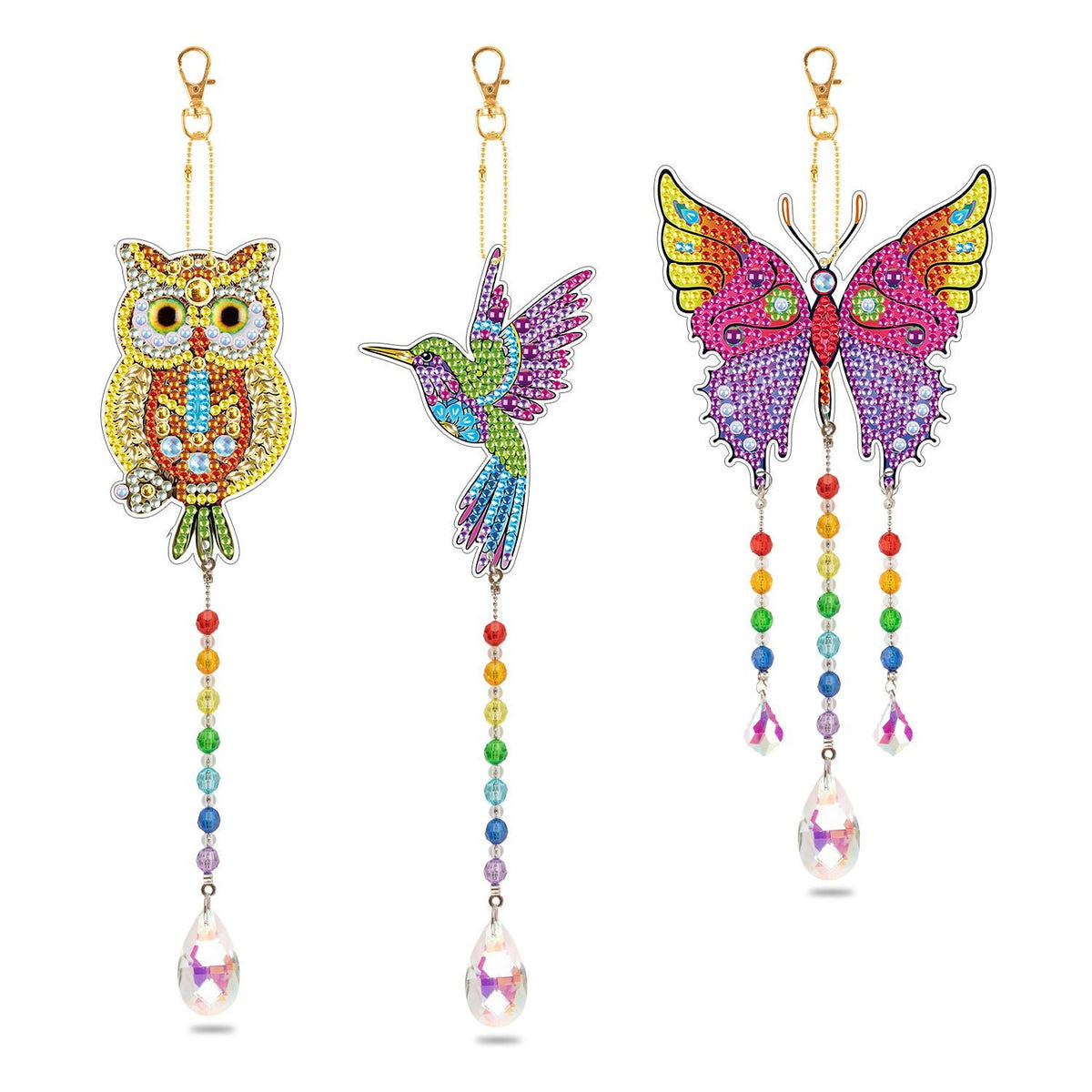 Crystal Craft Wind Chime 5D Double Sided DIY Diamond Art Painting Hanging Decor
