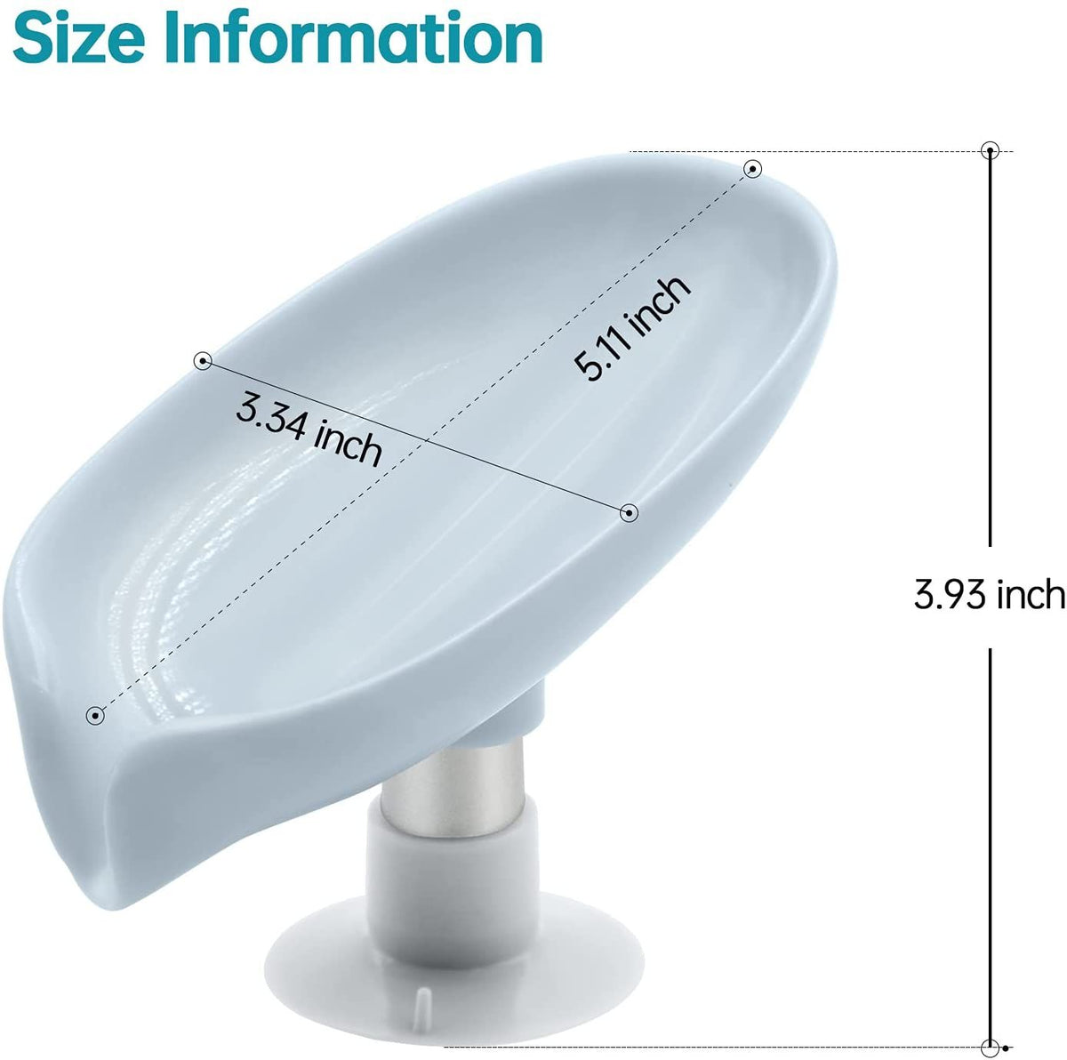 Bar Soap Holder Self Draining Soap Dish with Suction Cup Bathroom Soap Box Tray