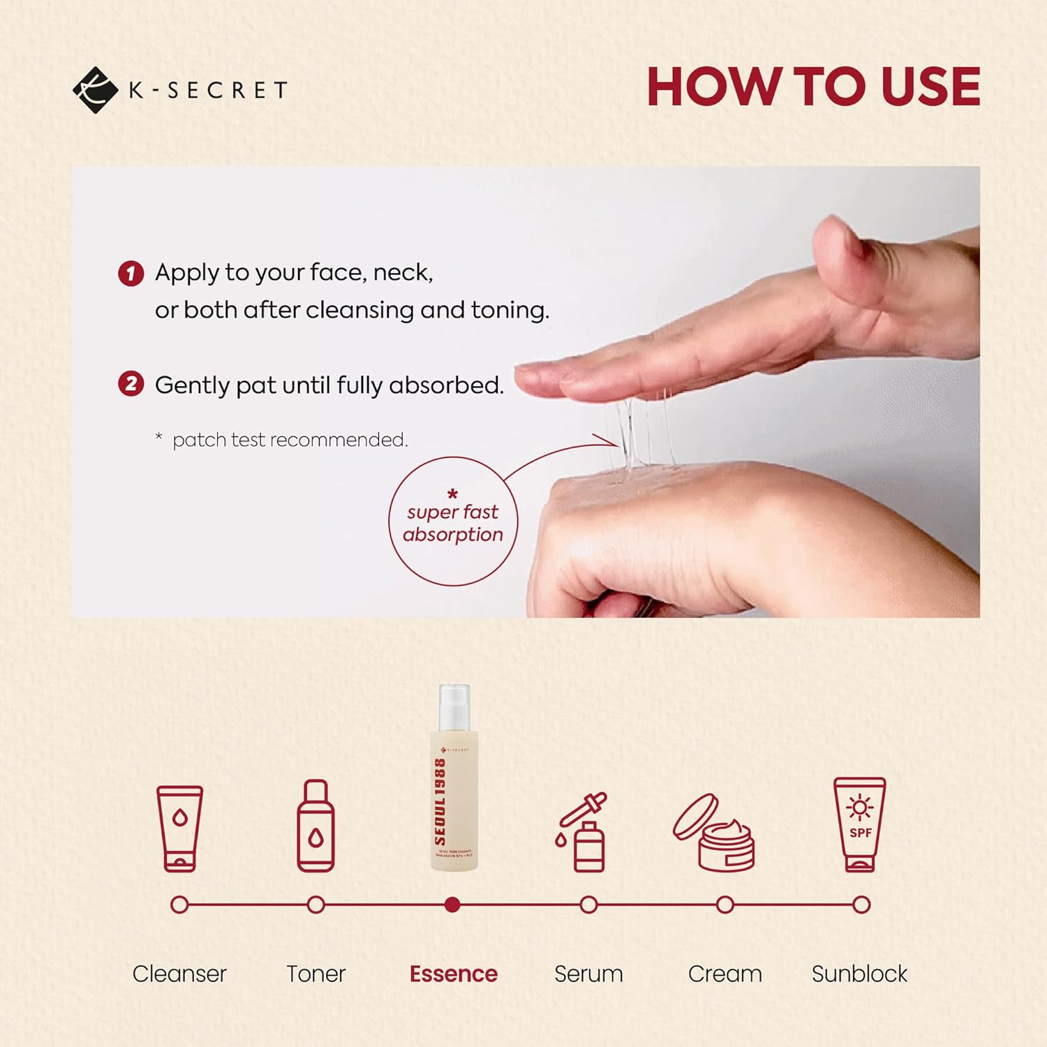 K-SECRET SEOUL 1988 Essence : Snail Mucin 97% + Rice