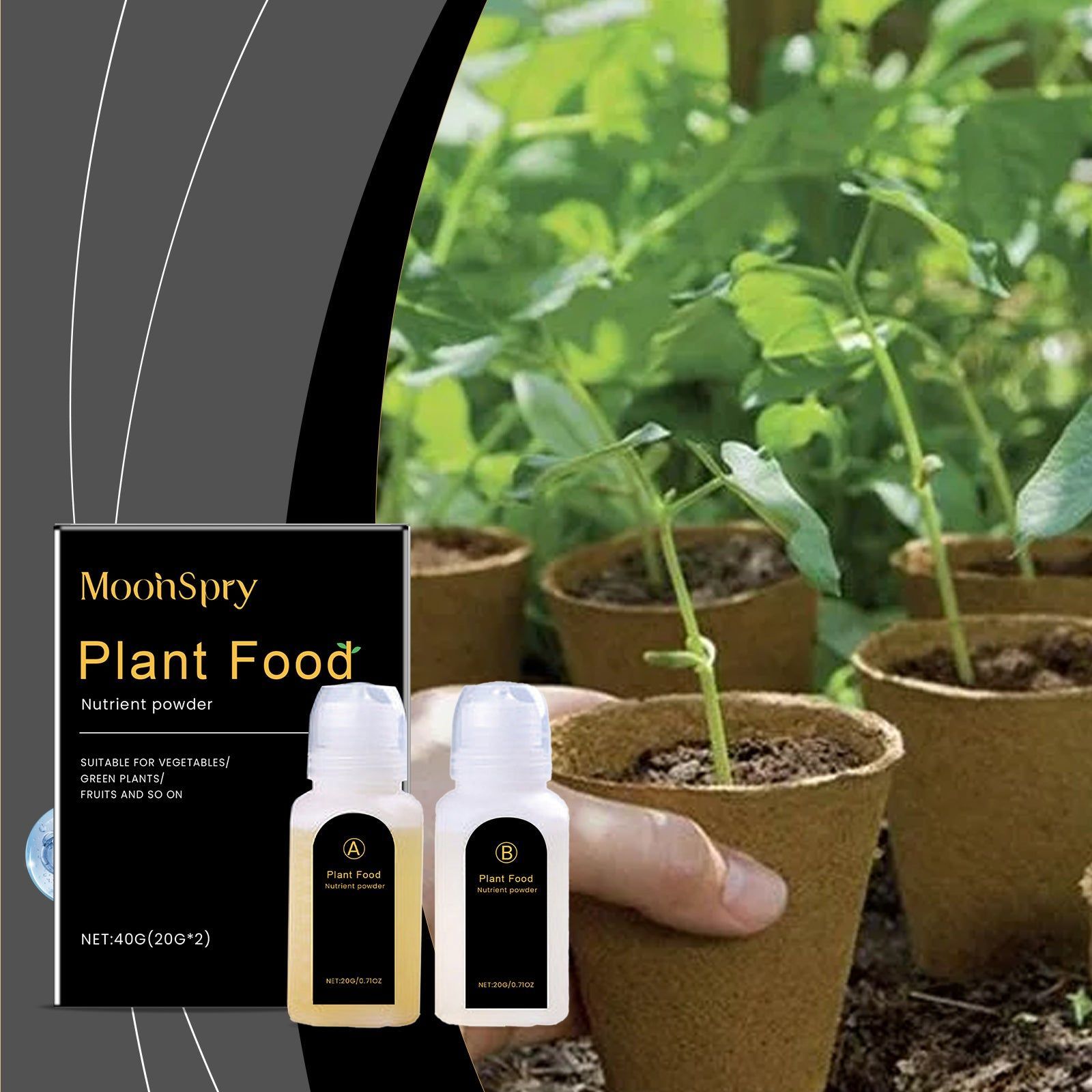 Boost Plant Growth with Soilless Culture AB Fertilizer, Universal Plant Food for Hydroponics and Soil ,1 set