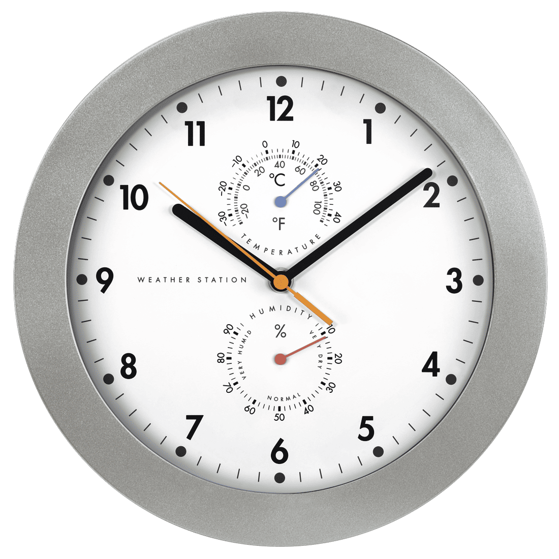 HAMA 186344"PG-300" DCF Radio Wall Clock with Thermometer/Hygrometer