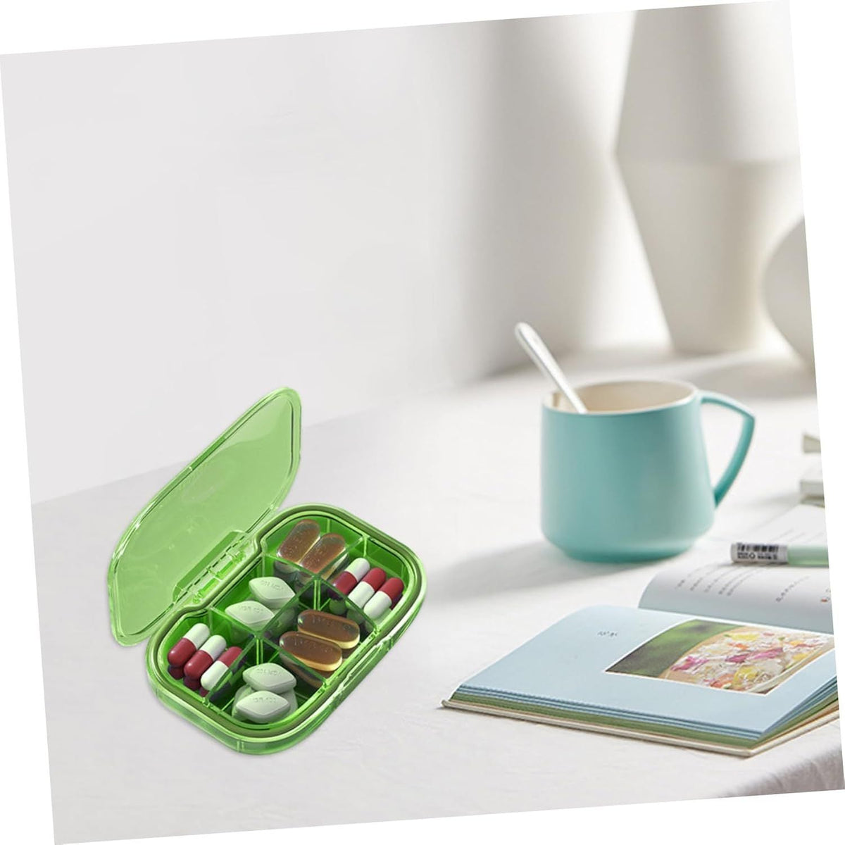 Medicine Storage Box Multi Compartment Organizer for Pills Vitamins