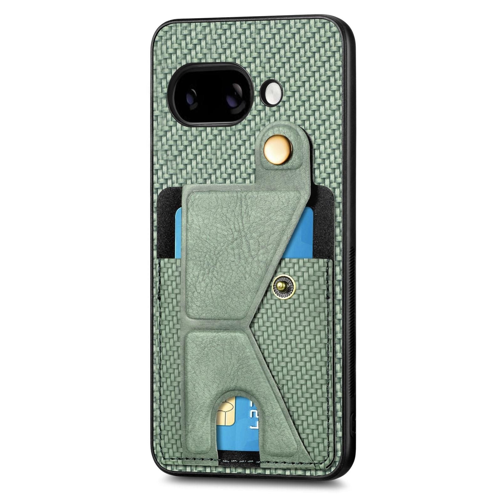 Carbon Fiber Wallet Case For Google Pixel 9a