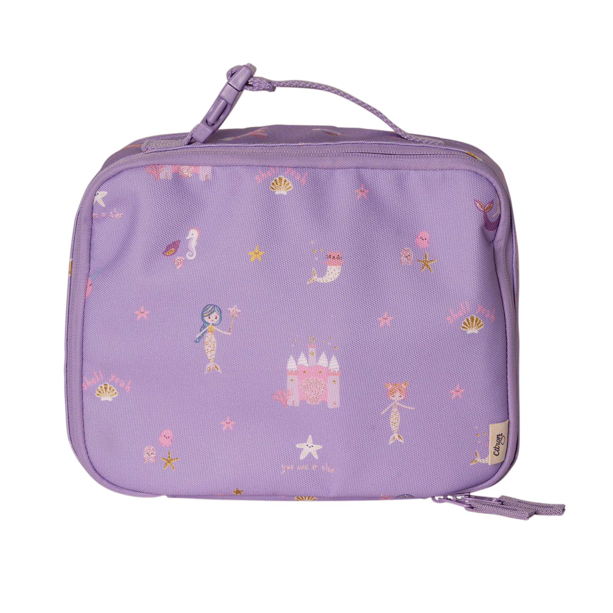Citron Insulated Square Lunch Bag - Mermaid
