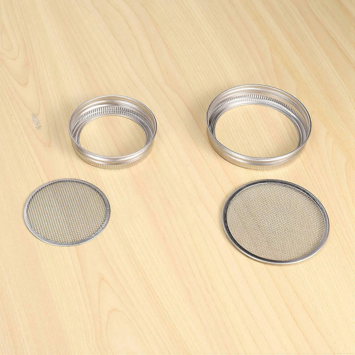 Sprouting Jar Mesh Lids Kit - 4 Pcs Sprouting Lids Stainless Steel