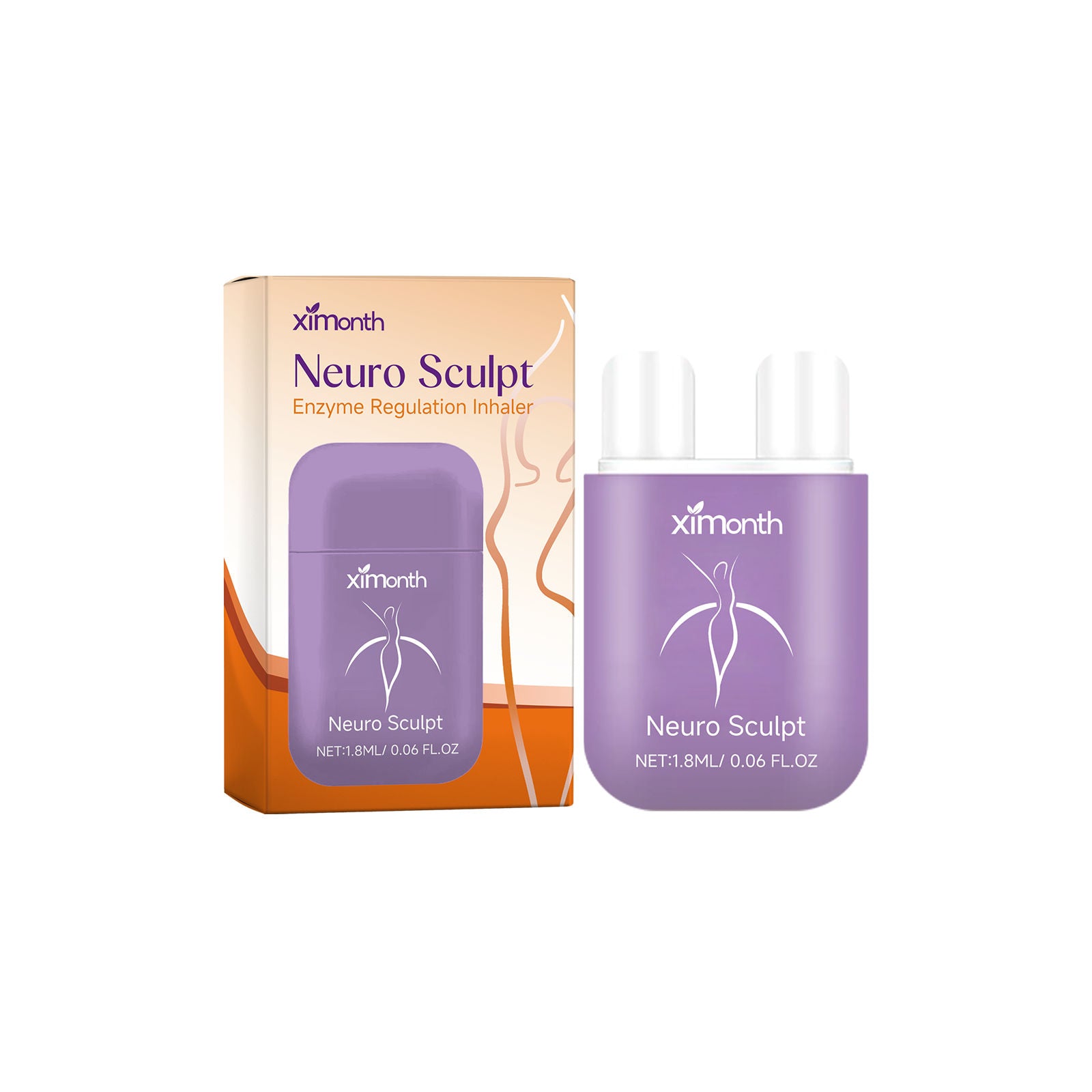 Body and Nose Inhaler, Slimming, Stress Relief, Natural Peppermint, Easy to Use ,1.8ml