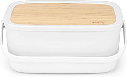 Brabantia 128288 Nic Bread Bin Light Grey