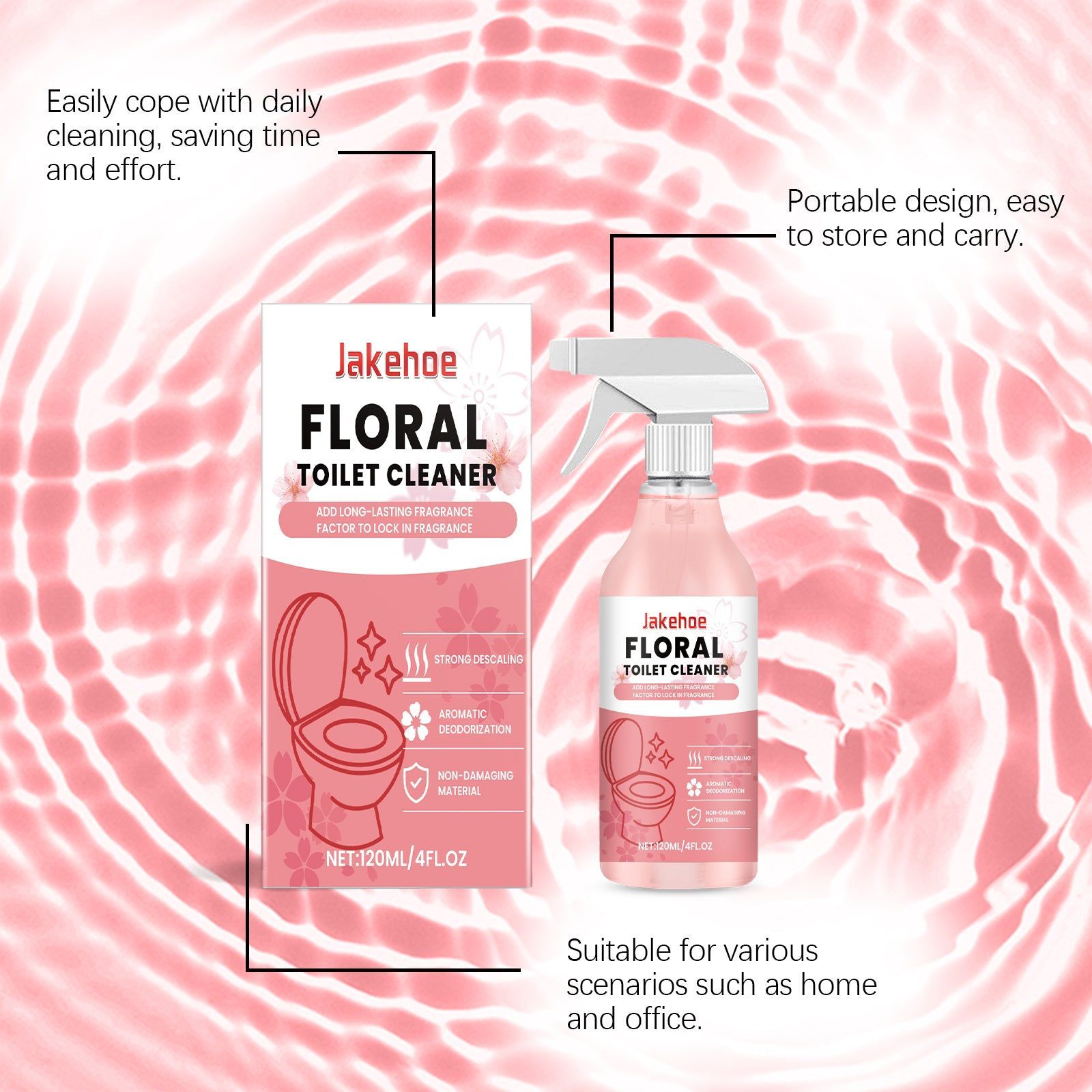 Aromatic Toilet Cleaner, Floral Fragrance, Deep Deodorizing, Fresh Bathroom Feel ,120ml