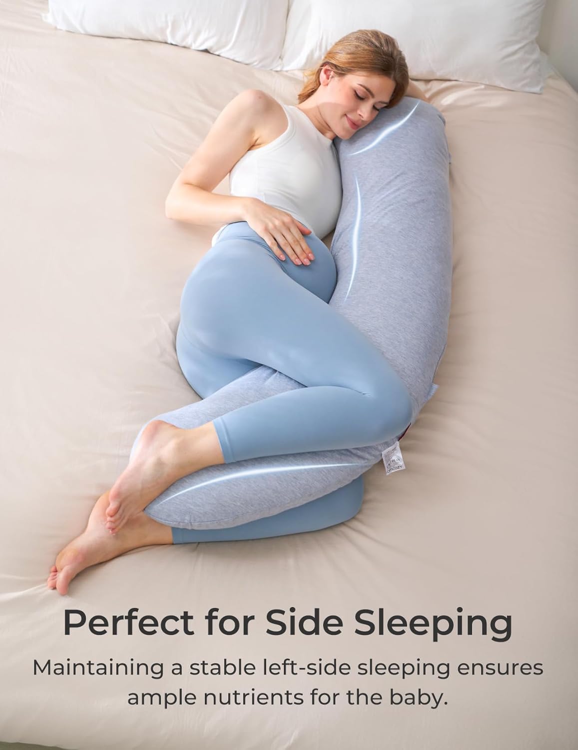 J Shaped Maternity Body Pillow