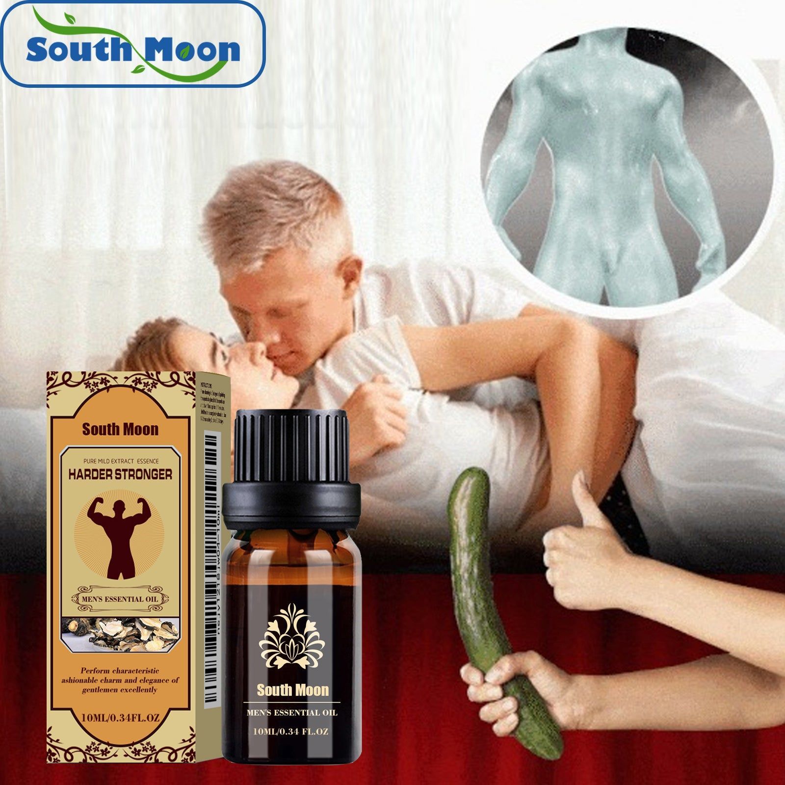 Boost Vitality with Men's Essential Oil, Enhance Performance, Moisturize, Natural Care ,10ml/box