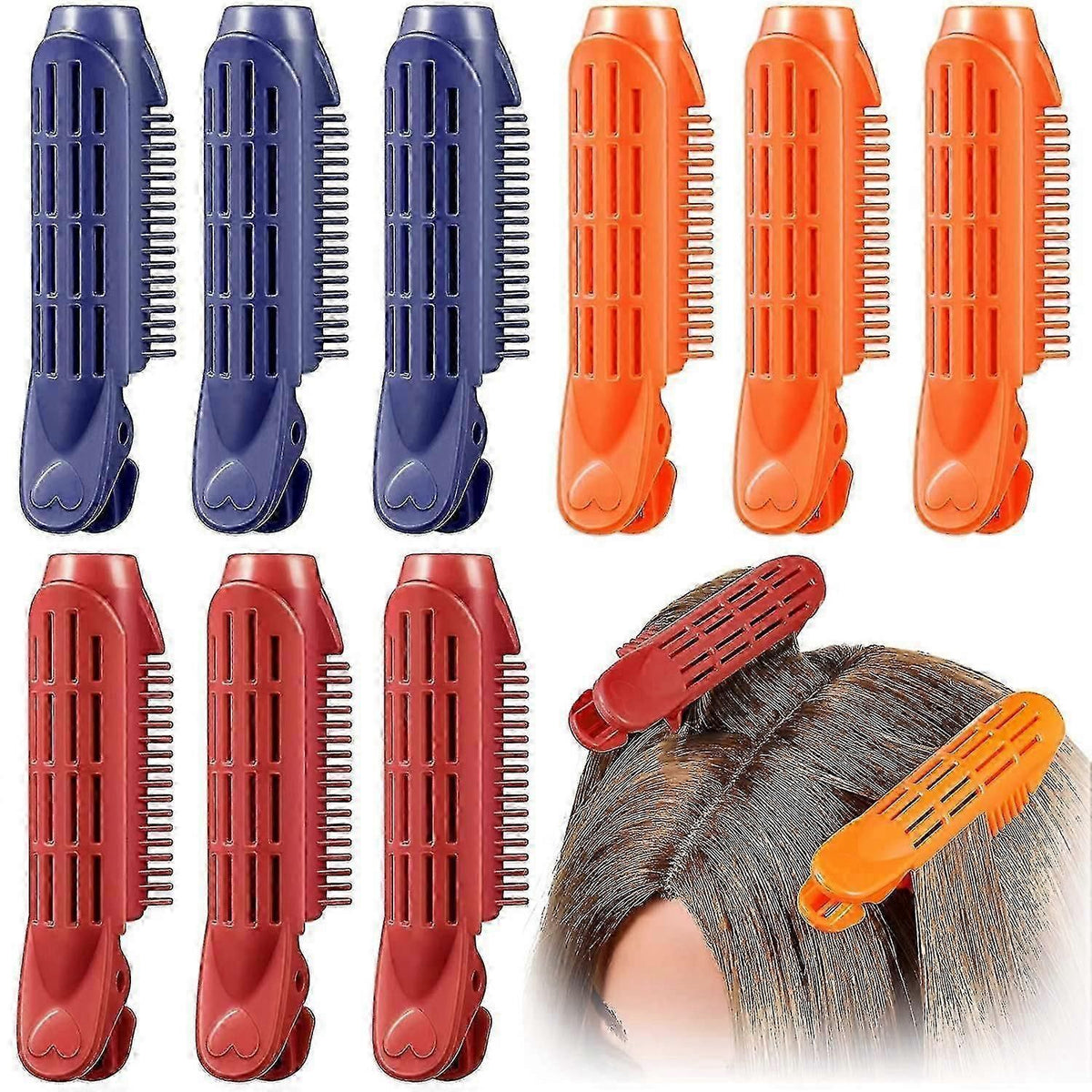 9pcs Hair Root Clips, Volumizing Self Grip Volume Hair Curler