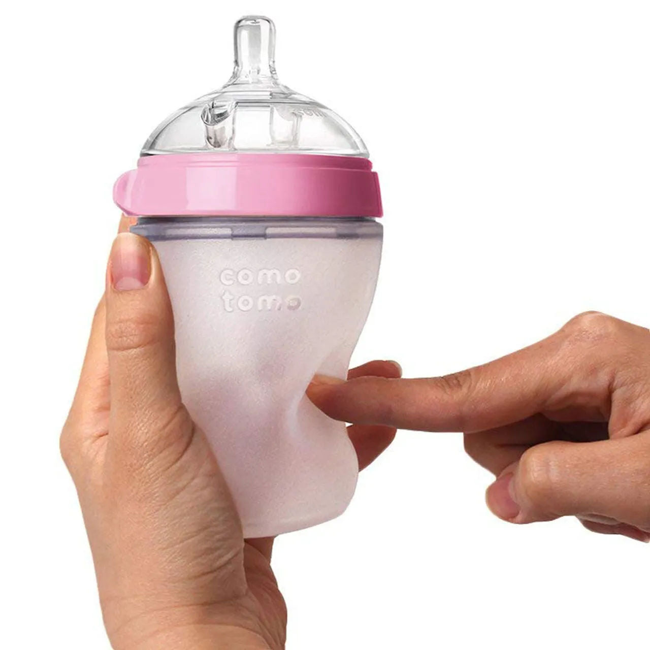 Comotomo - Natural Feel Baby Bottle Single Pack - Pink -150ml