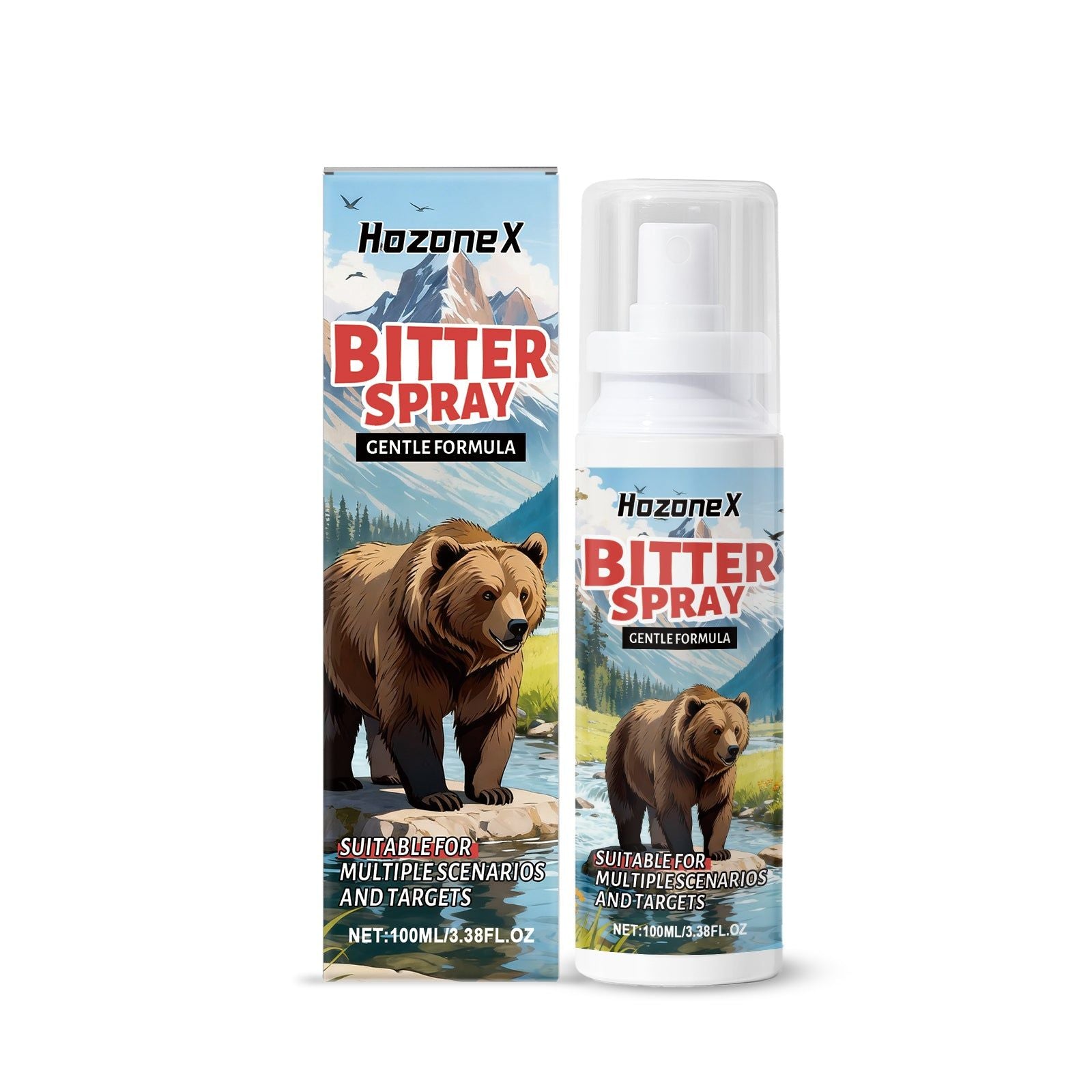 Bear Repellent Spray, Outdoor Safety, Camping Gear, Portable, Peppermint Oil ,100ml