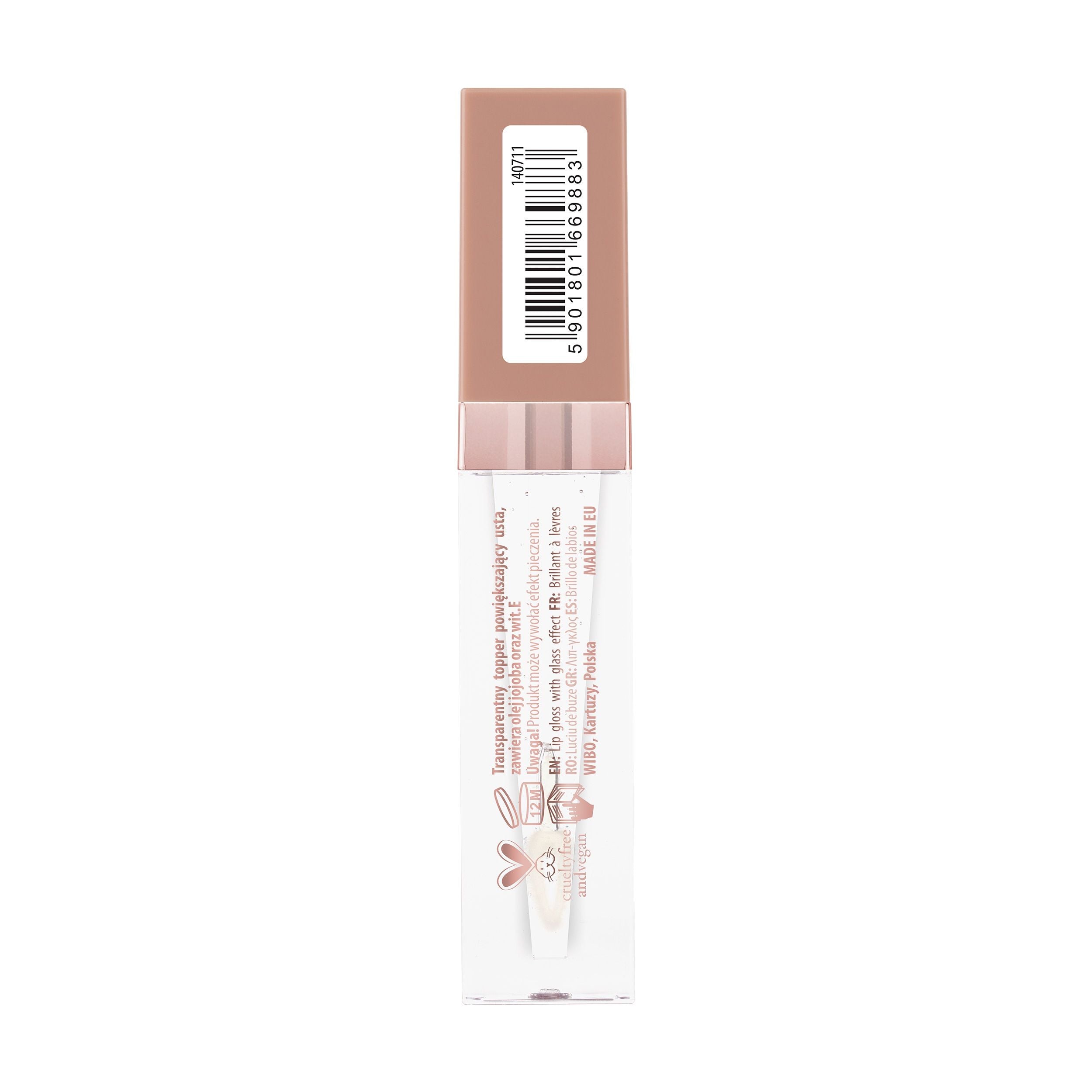 NAM Lip Booster Topper, High-Gloss, Vegan Plumping Lip Topper, 6ml