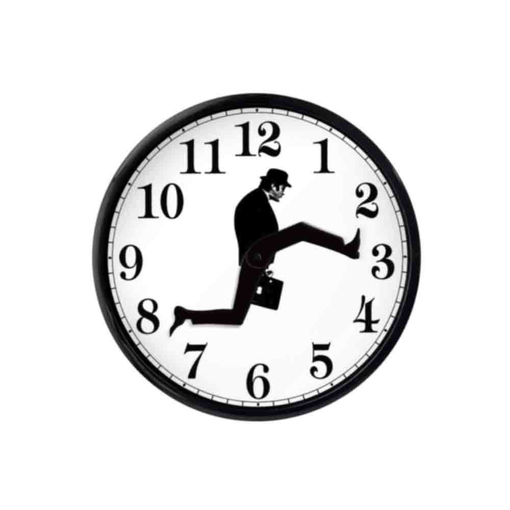 Ministry Of Silly Walks Clock Silent Sweep Seconds Round Clock Comedian Home Decor