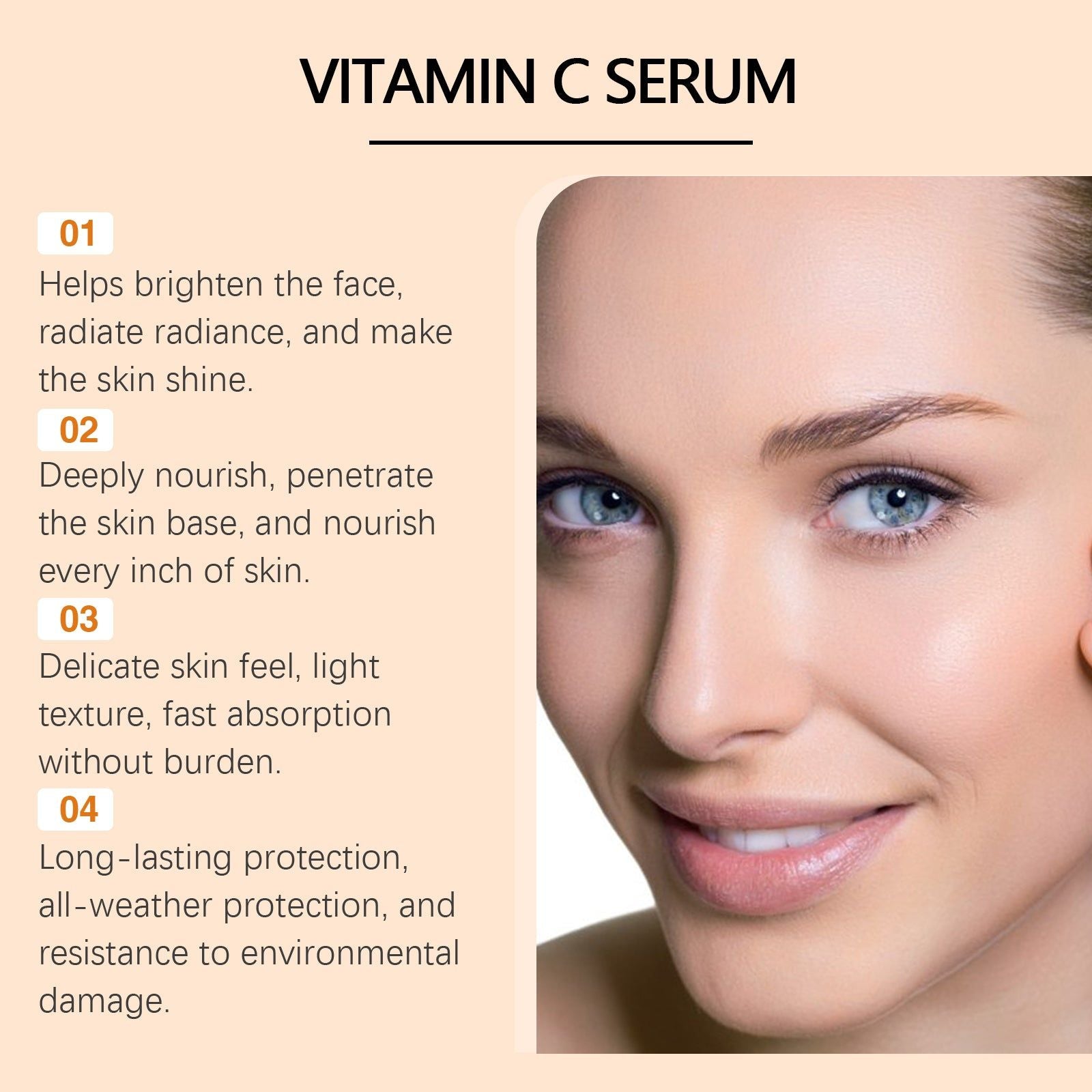 Revitalize Skin with Vitamin C Face Essence, Brightening, Hydrating, Anti-Aging ,30ml