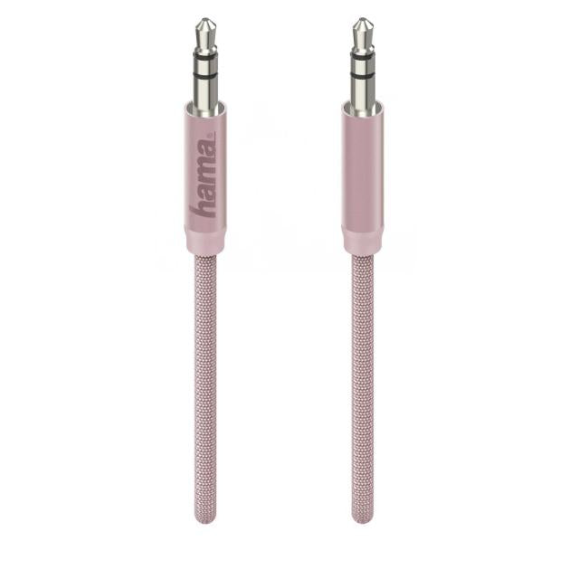 HAMA 178202 "Design Line" Audio Cable, aluminium, 1 m, rose
