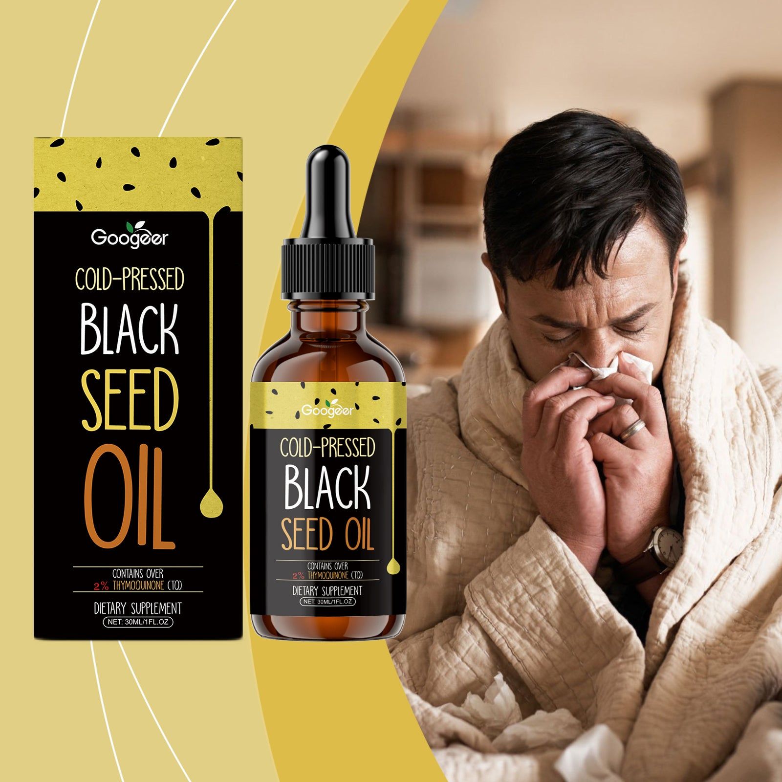 Boost Your Body Care with Black Seed & Turmeric, Daily Wellness Supplement ,30ml