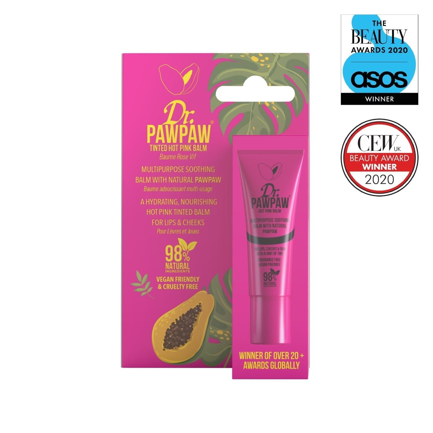 Dr. Pawpaw Hot Pink Balm For Lips And Skin, 1 X 10Ml