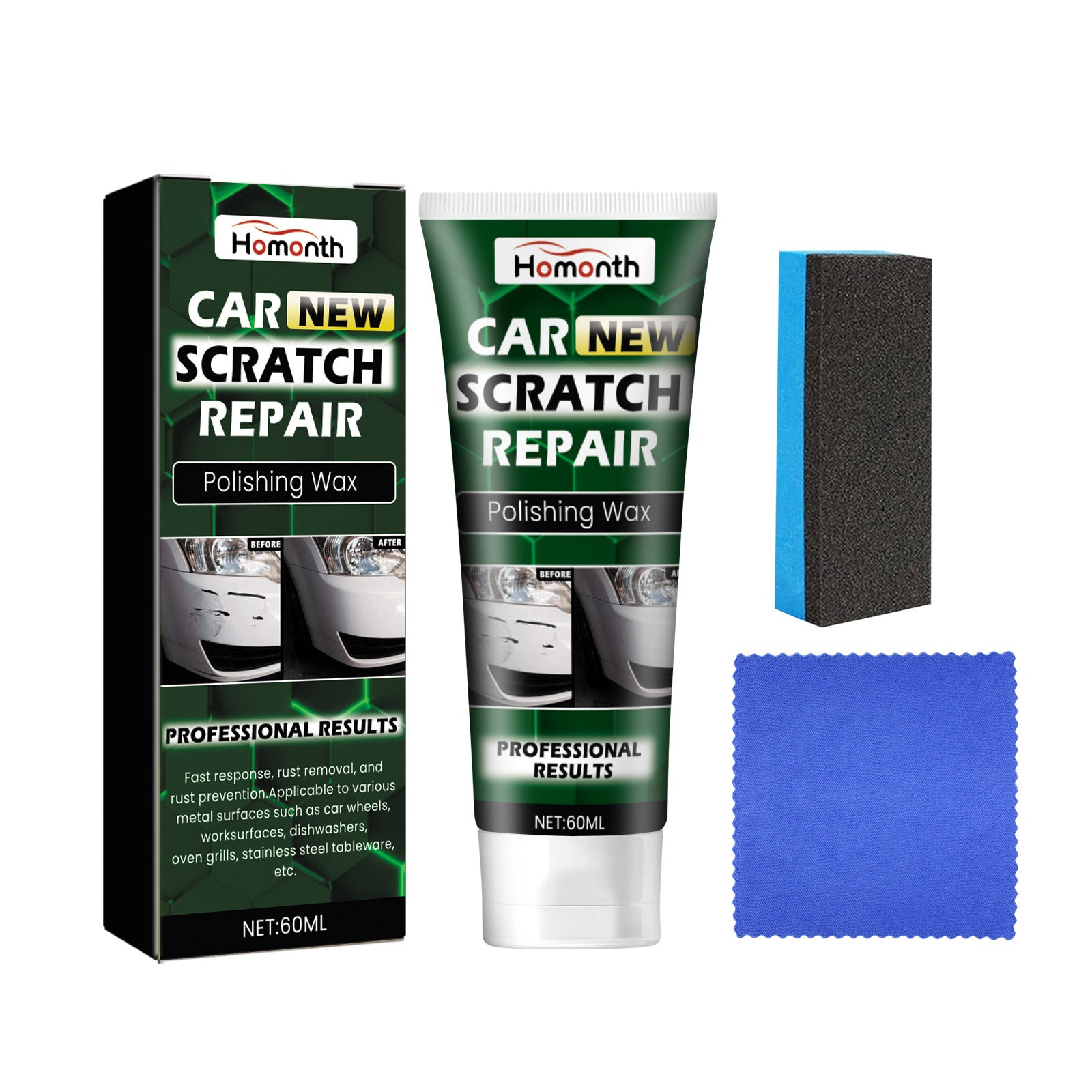 Car Scratch Care, Easy Repair, Car Polish, Scratch Remover, Car Detailing ,1set
