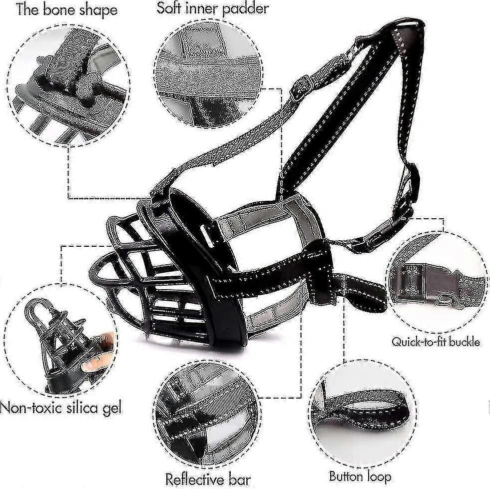 Soft Basket Muzzle For Dogs Secure And Comfortable Fit, Better Prevent Bites, Chewing And Barking Muzzle zxin