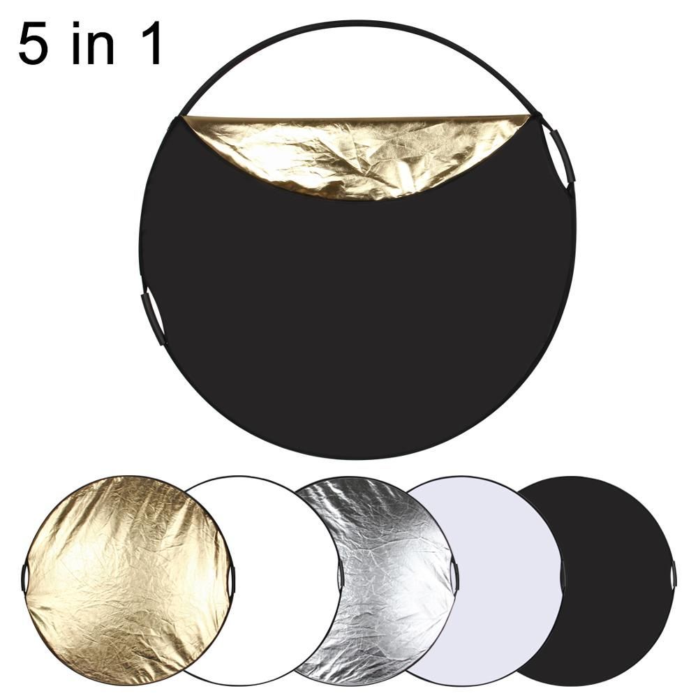 Reflector Harness 23.6 Embedded 5 in 1, Folding Colorful Reflector, Round, Photo