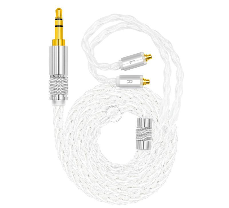 Earphone Cable Headphone Extension Cable Silver Plated Copper Stereo Audio Cord