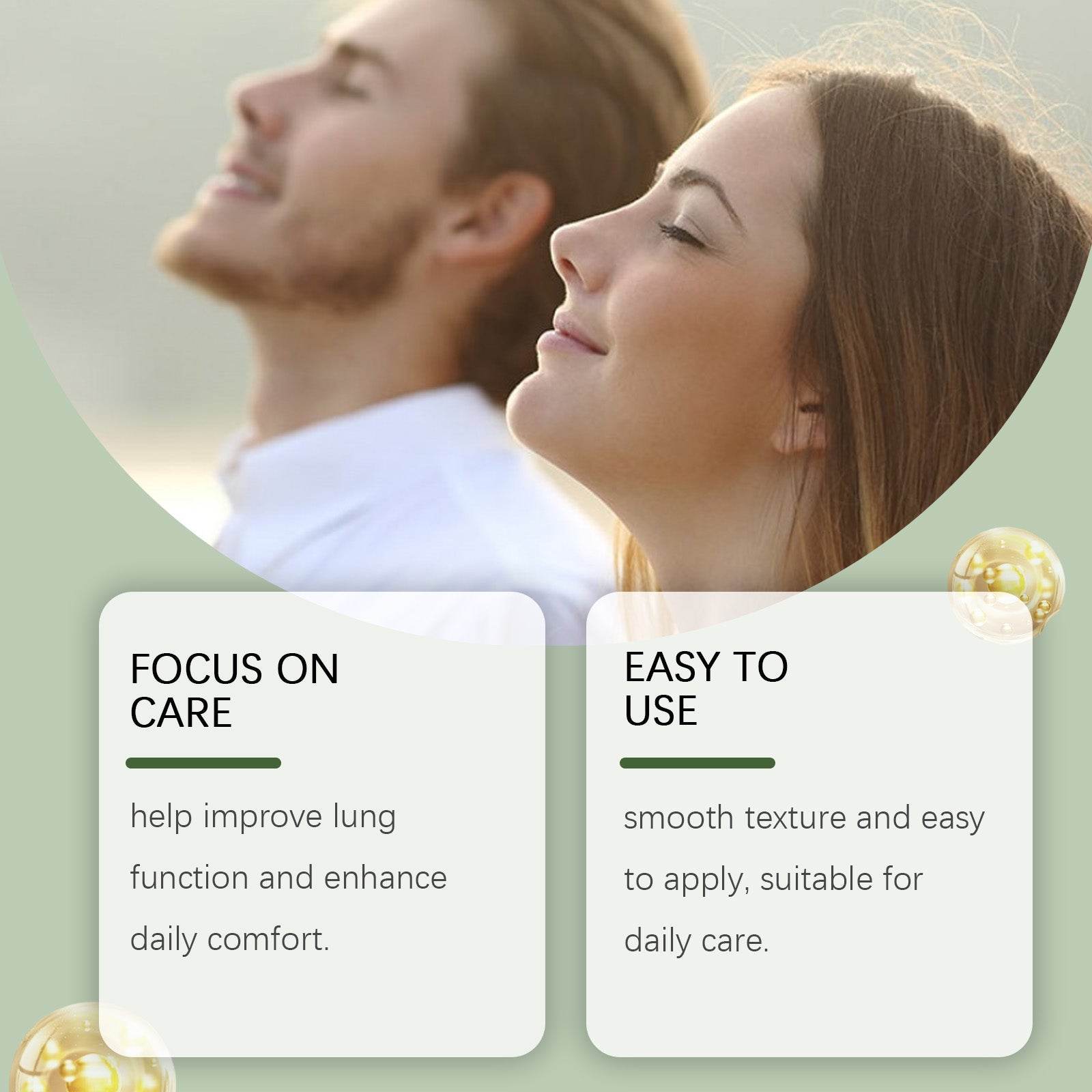 Body Care Cream, Natural Lung Support, Daily Nourishing Massage, Refreshing Skin Treatment ,60g