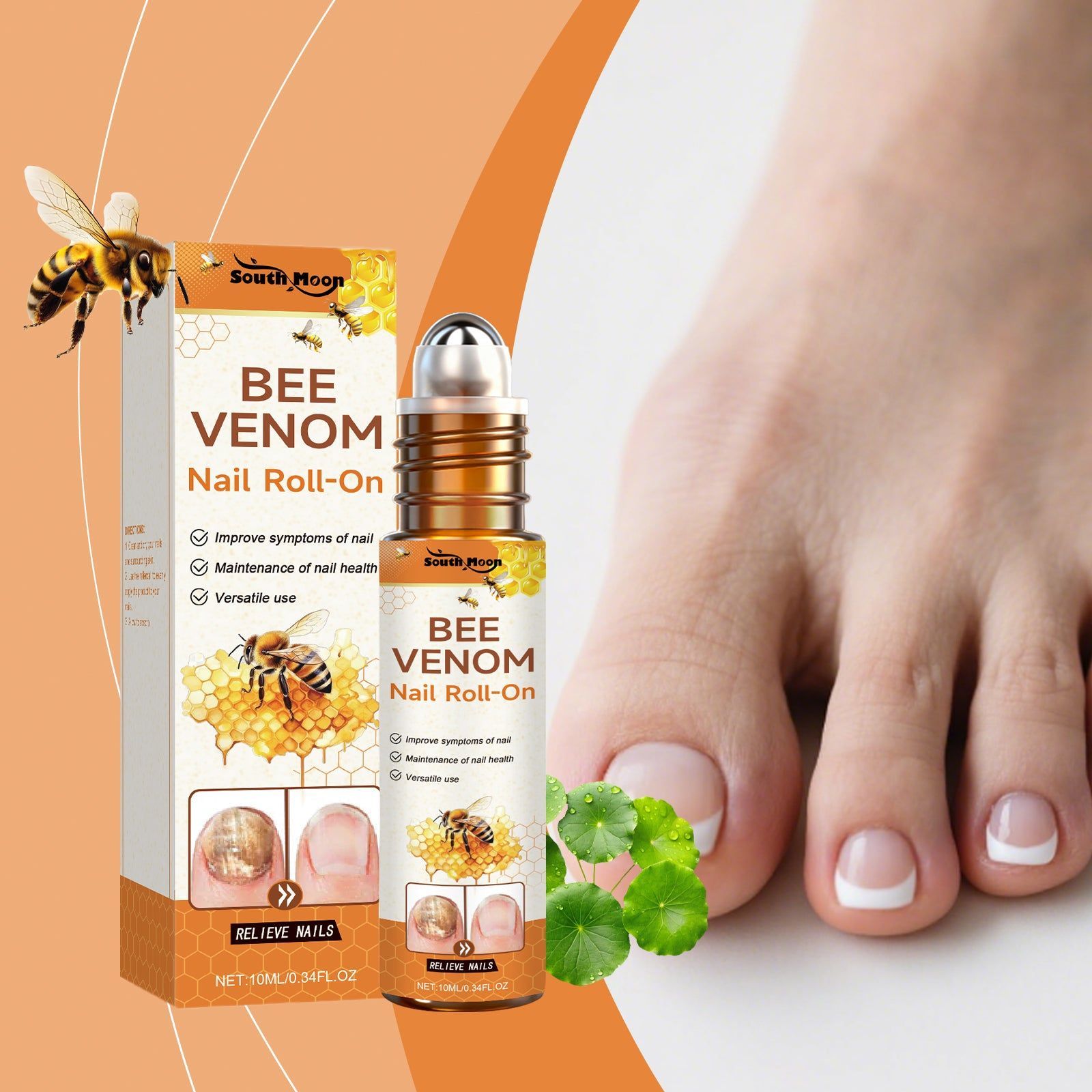 Bee Venom Nail Care Ball, Fungal Removal, Strengthen & Shine ,10ml