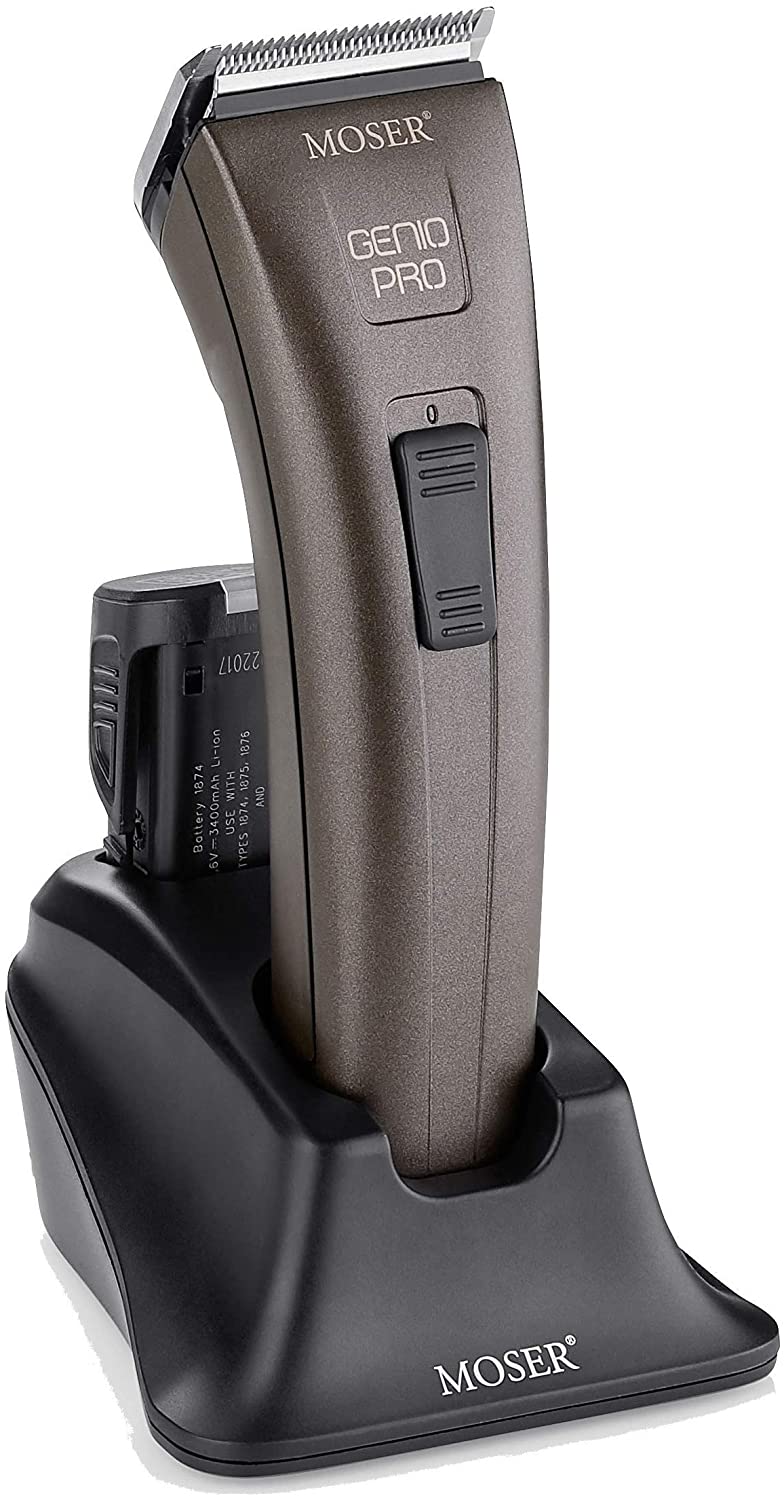 Moser Genio Pro Fading Edition Hair Clipper with Interchangeable battery pack Black 1874-0053